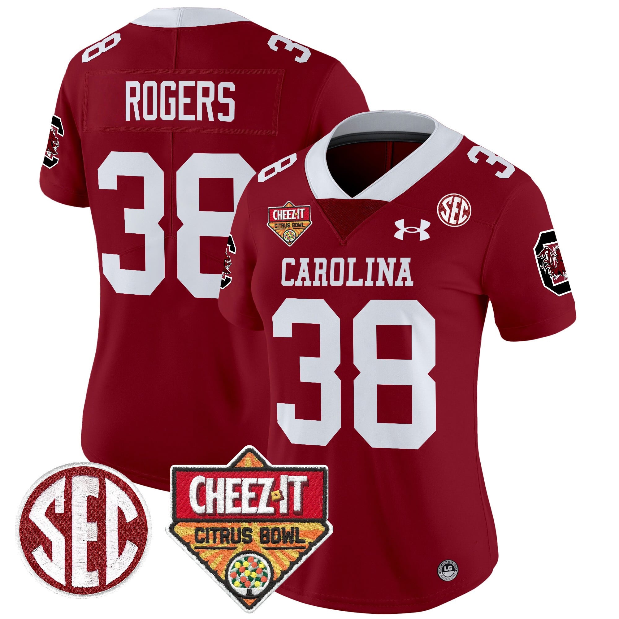 Carolina Rogers Garnet Jersey - Under Armour Carolina Rogers #38