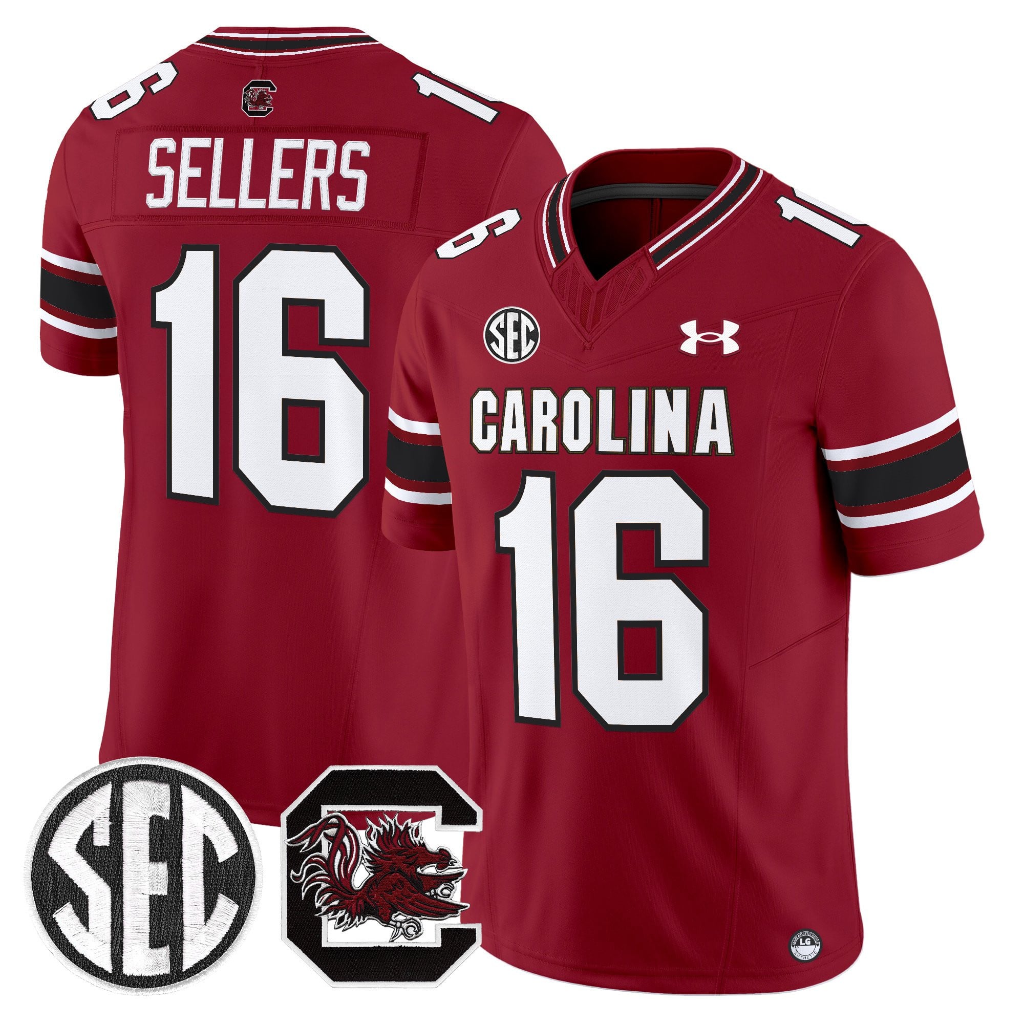 Carolina Sellers Maroon Jersey - Under Armour Carolina Sellers #16