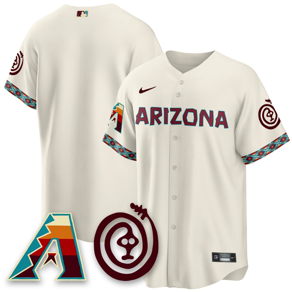 Alternative view of Carroll D-backs Teal Jersey - Nike - Sedona Edition