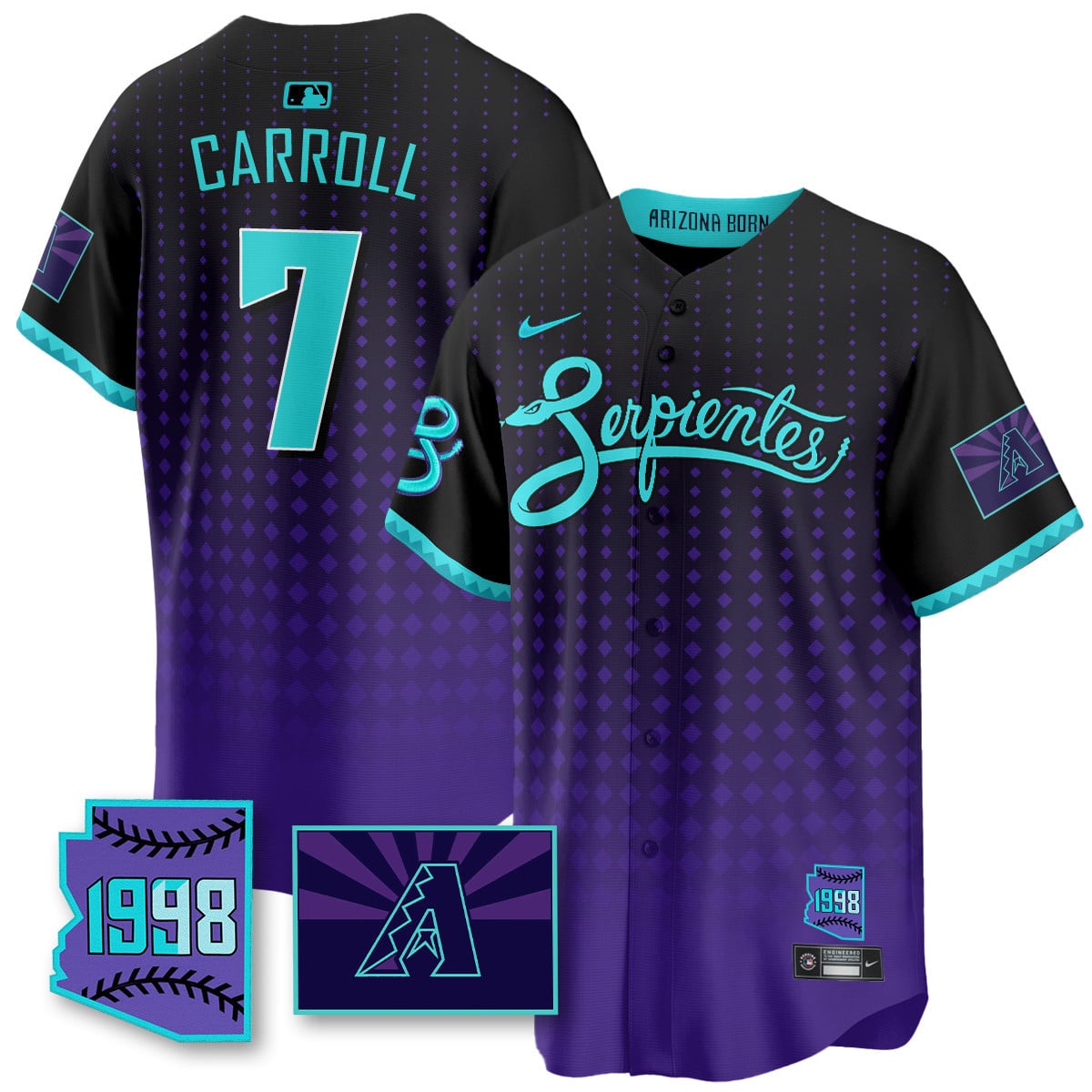 Carroll Serpientes Jersey - Nike Arizona Diamondbacks Alternate