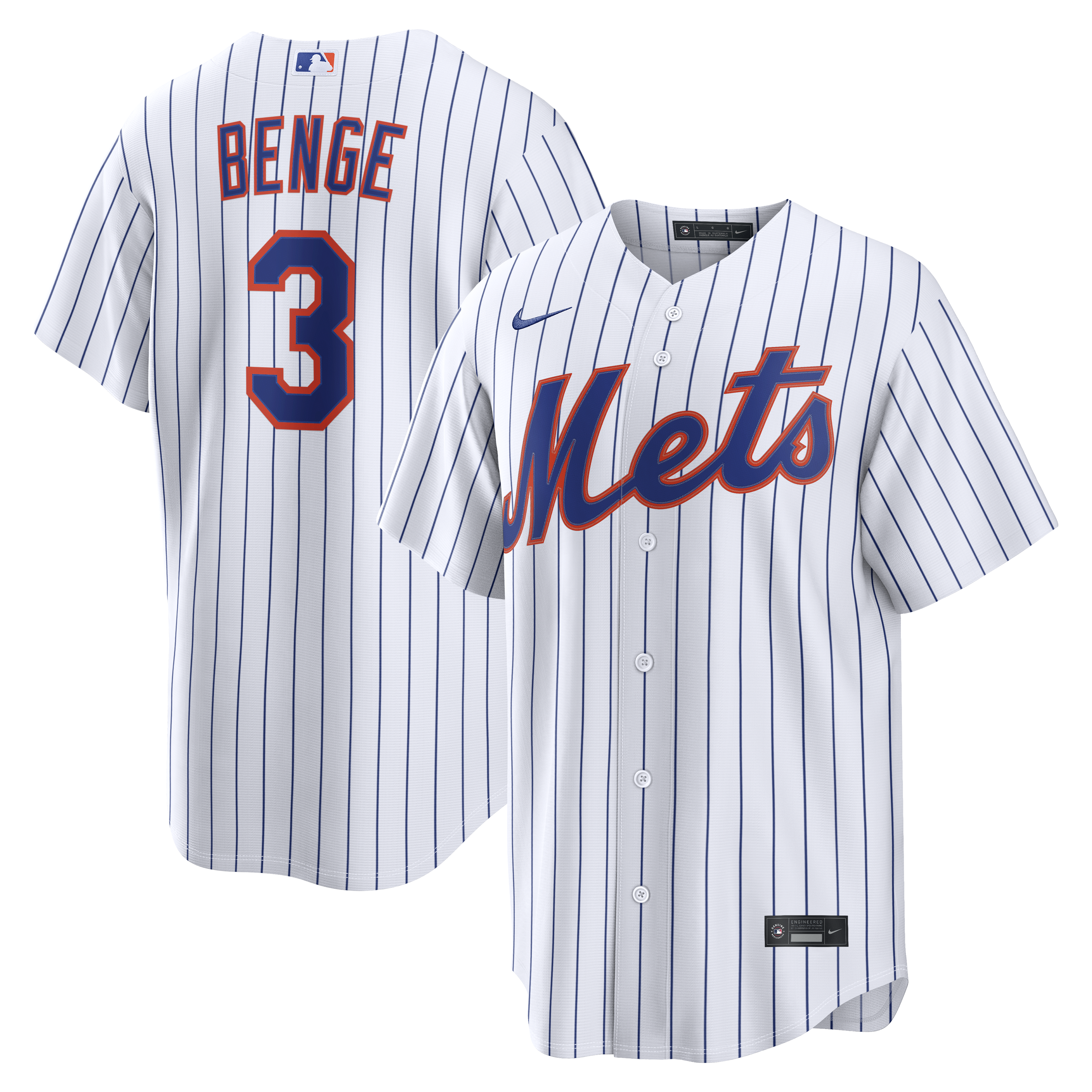 Carson Benge New York Mets Home Jersey - White