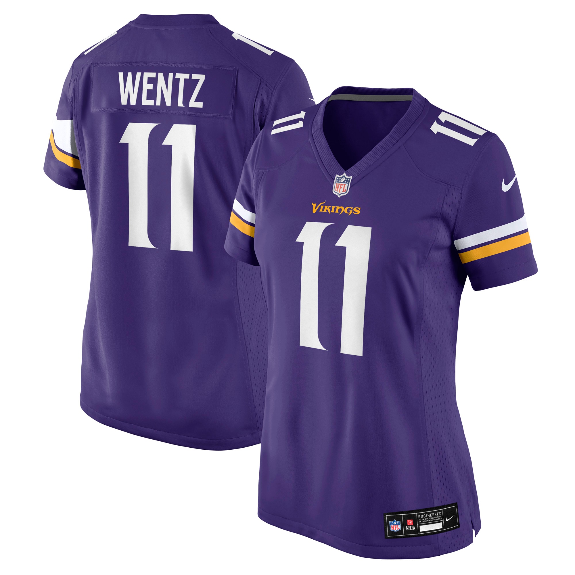 Carson Wentz Minnesota Vikings Women's Team Game Jersey - Purple