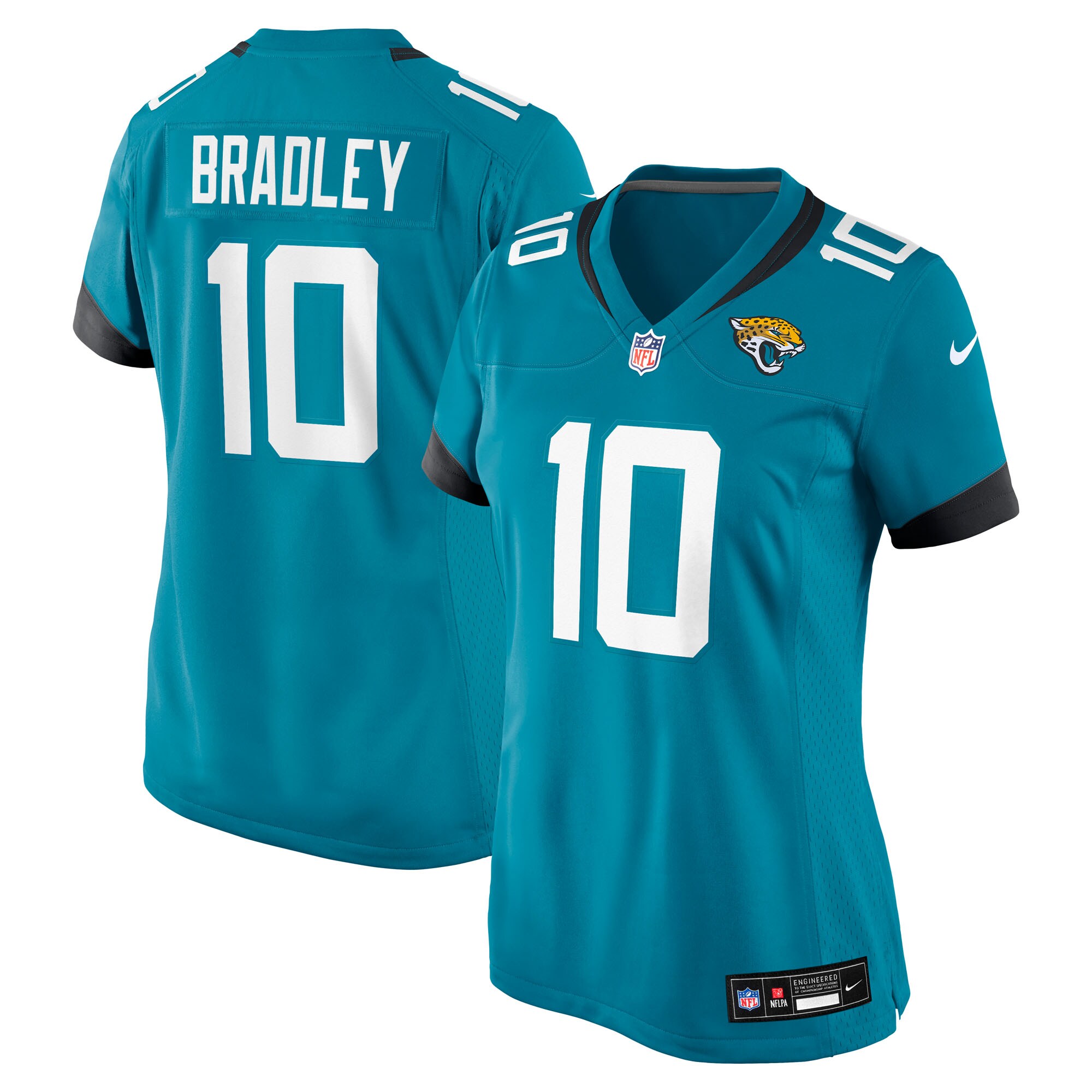 Carter Bradley Jacksonville Jaguars Women's Team Game Jersey - Teal