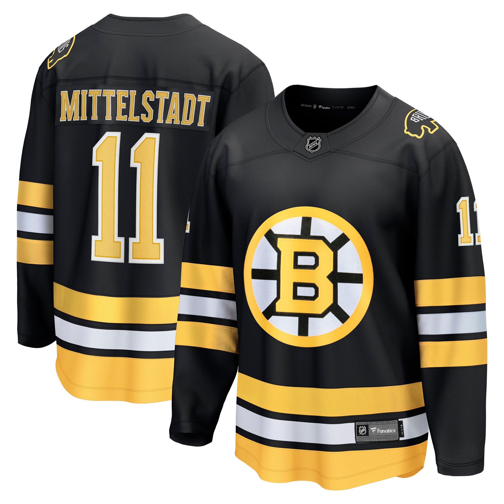 Casey Mittelstadt Boston Bruins Fanatics Home Breakaway Player Jersey - Black