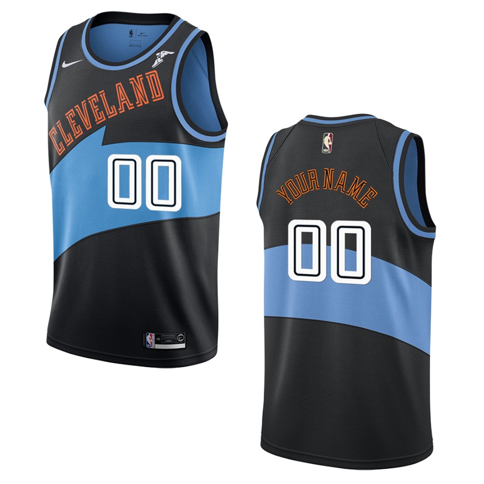 Cavaliers Black Icon Custom Jersey - Nike