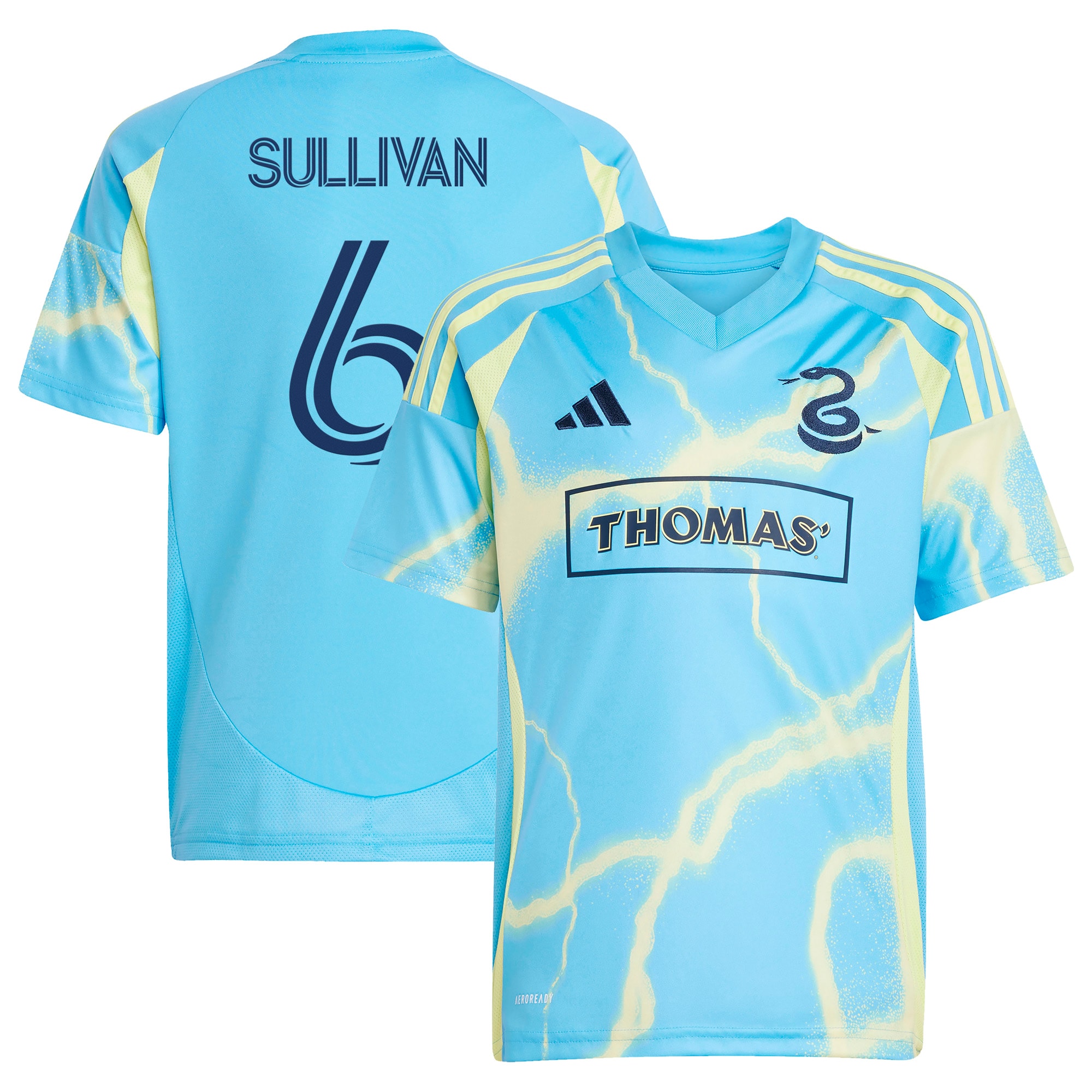 Cavan Sullivan Philadelphia Union Youth 2025 The Voltage Kit Player Jersey - Blue