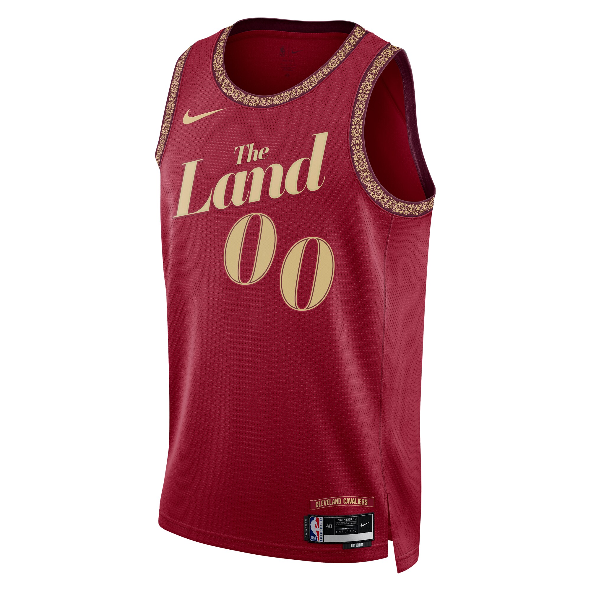 Alternative view of Cavs ‘The Land’ Maroon Jersey - Nike Cavs ‘The Land’ Maroon Custom