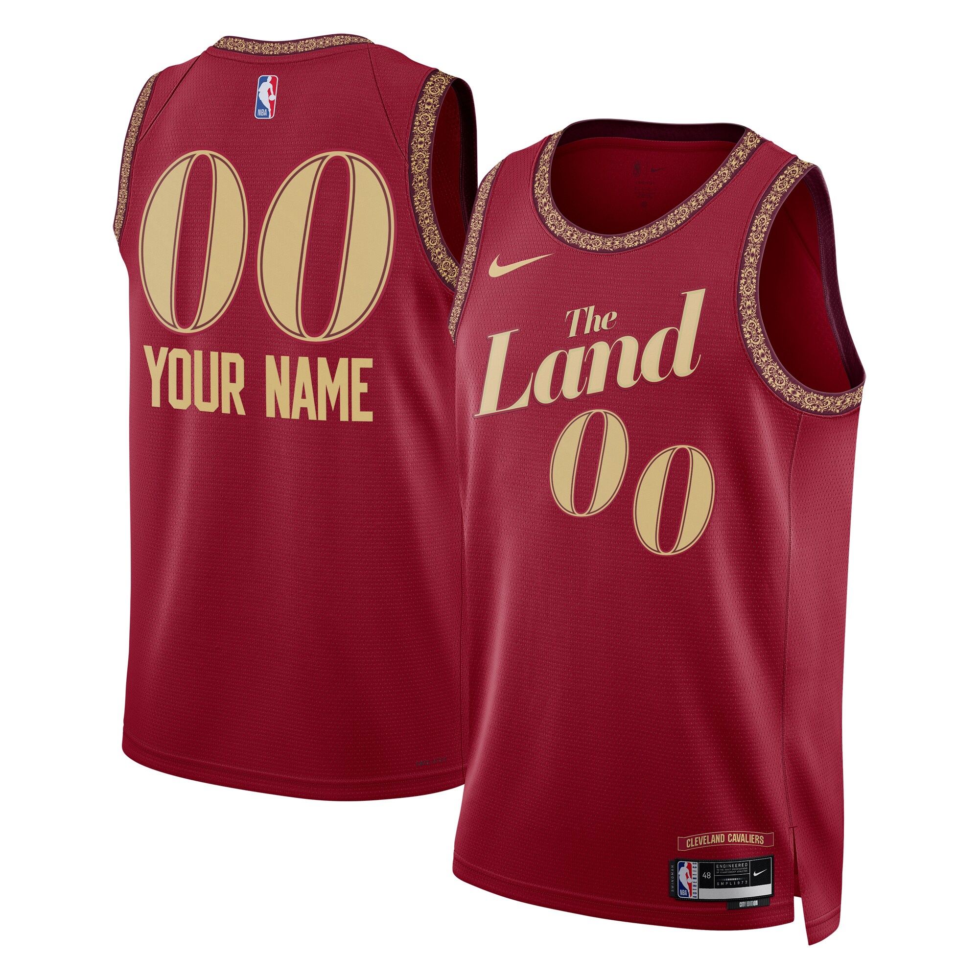 Cavs ‘The Land’ Maroon Jersey - Nike Cavs ‘The Land’ Maroon Custom