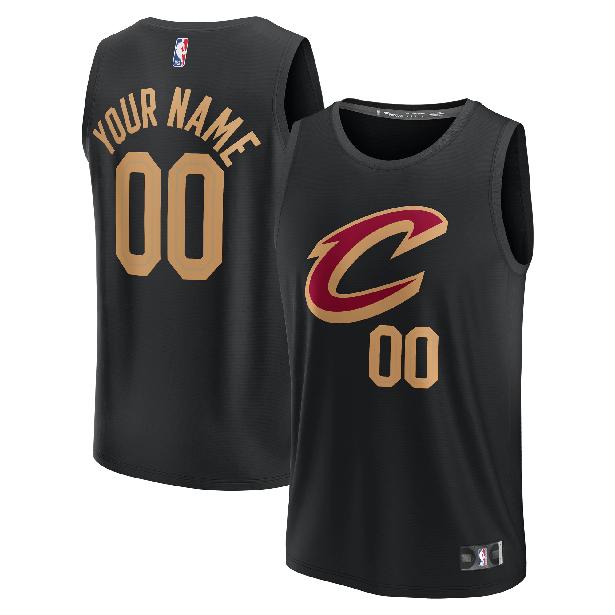 Cavs Black Alternate Custom Jersey - Fanatics