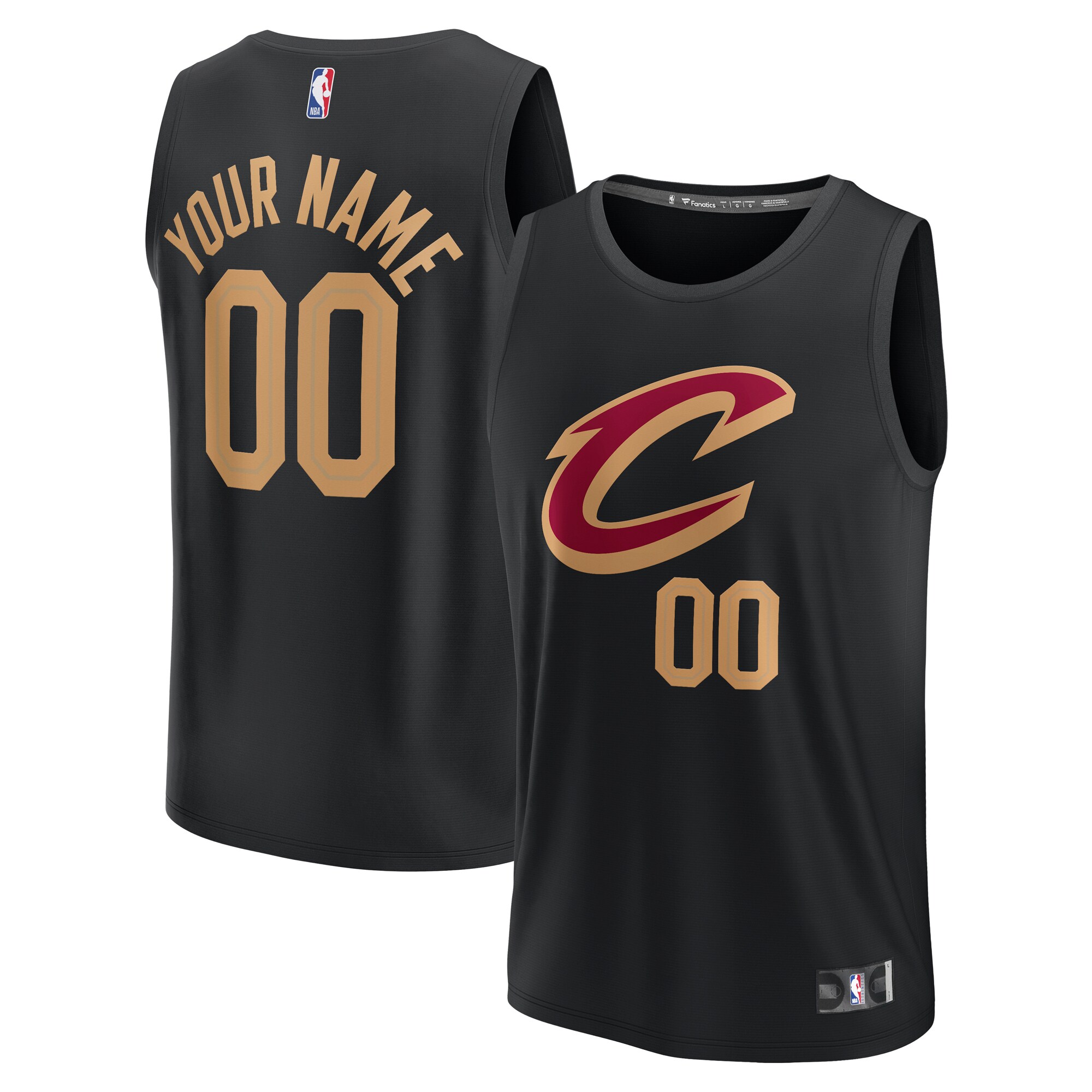 Cavs Black Custom Jersey - Fanatics - Statement Edition