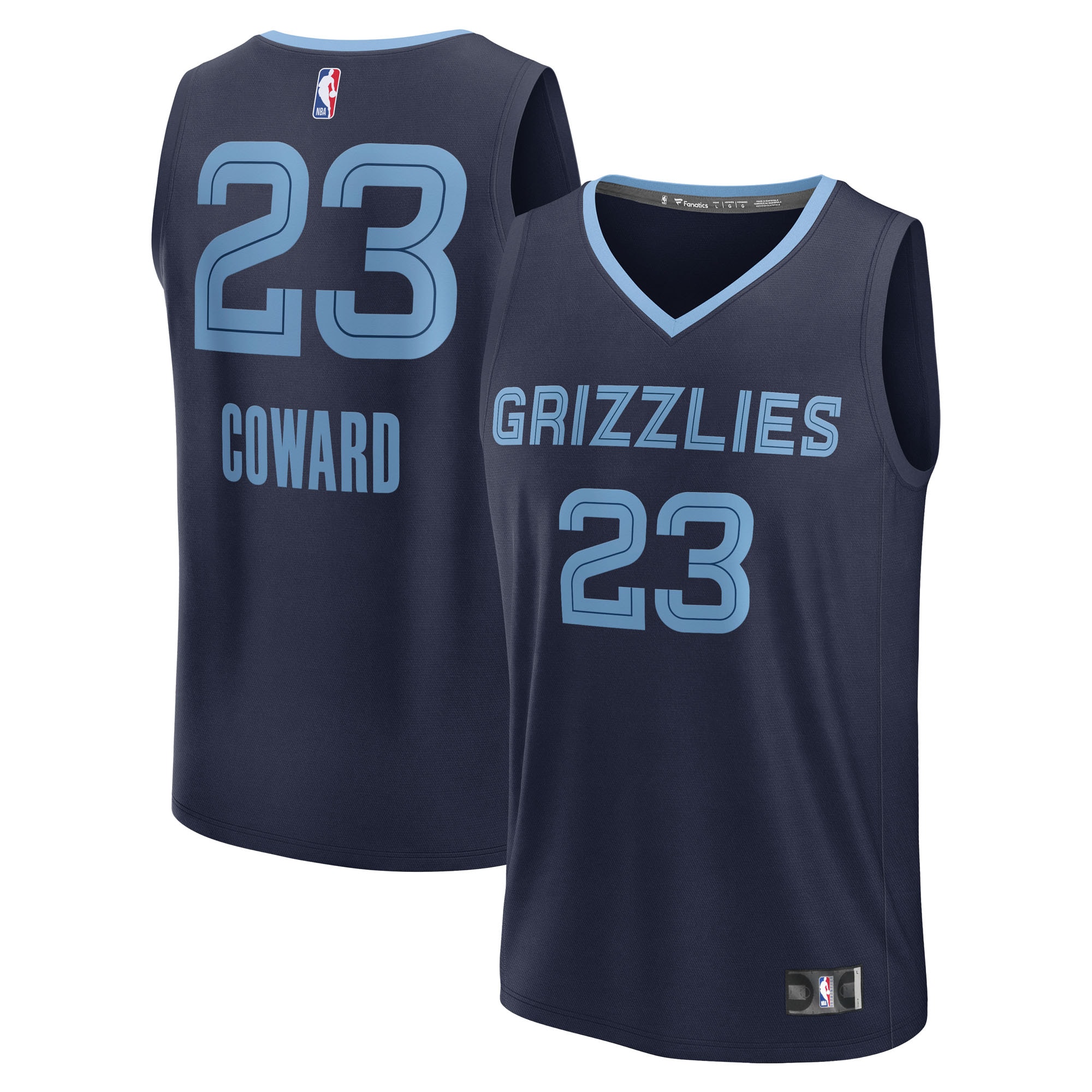 Cedric Coward Memphis Grizzlies Fanatics Youth 2025 Draft First Round Pick Fast Break Jersey - Icon Edition - Navy