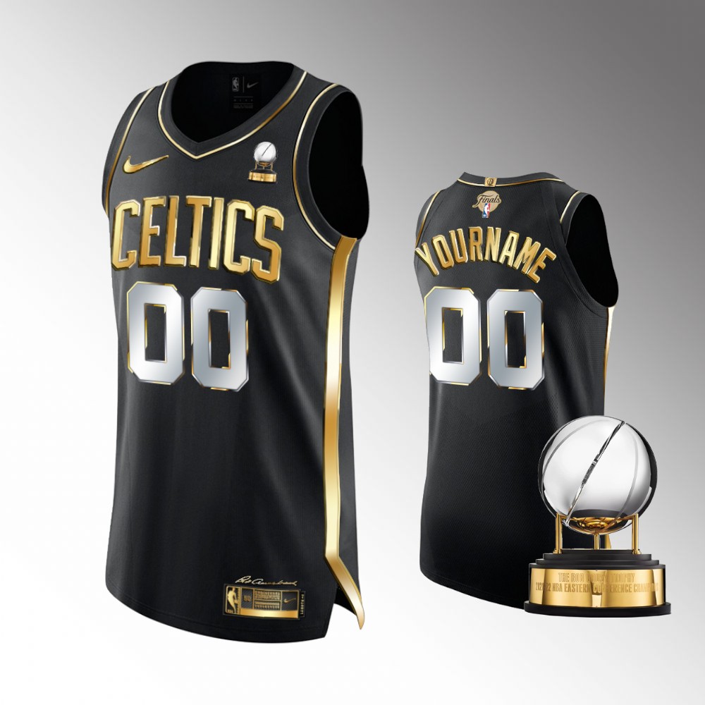 Celtics Black Finals Jersey - Nike - Custom Edition