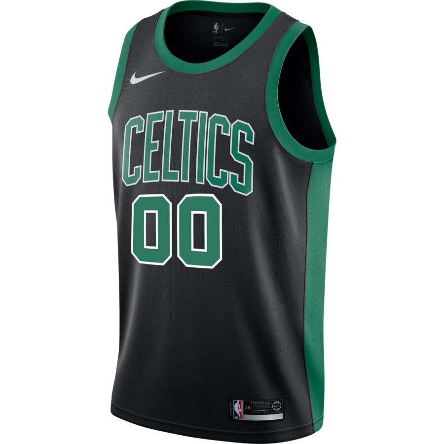 Alternative view of Celtics Black Green Jersey - Nike Celtics Black & Green Custom Jersey