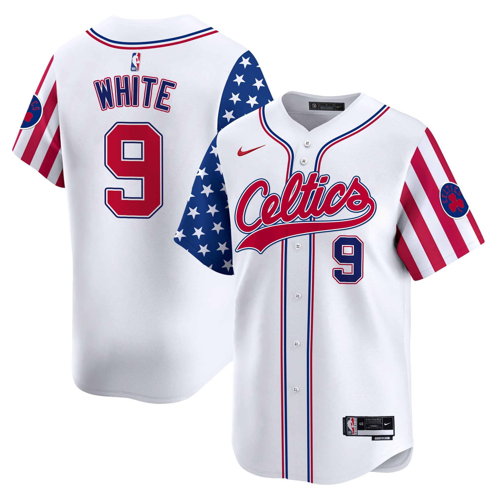 Alternative view of Celtics Tatum #0 Americana Jersey - Nike - Fan Edition