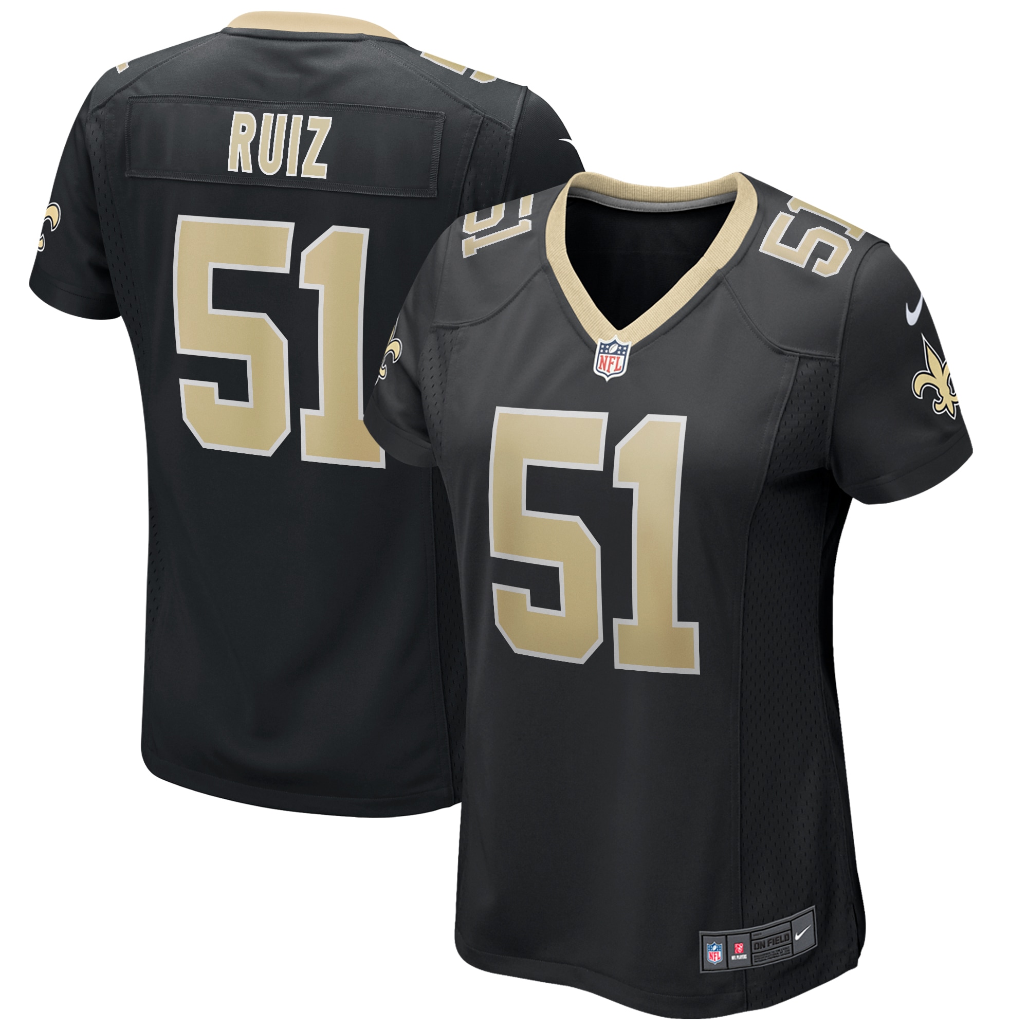 Cesar Ruiz New Orleans Saints Women's Game Jersey - Black