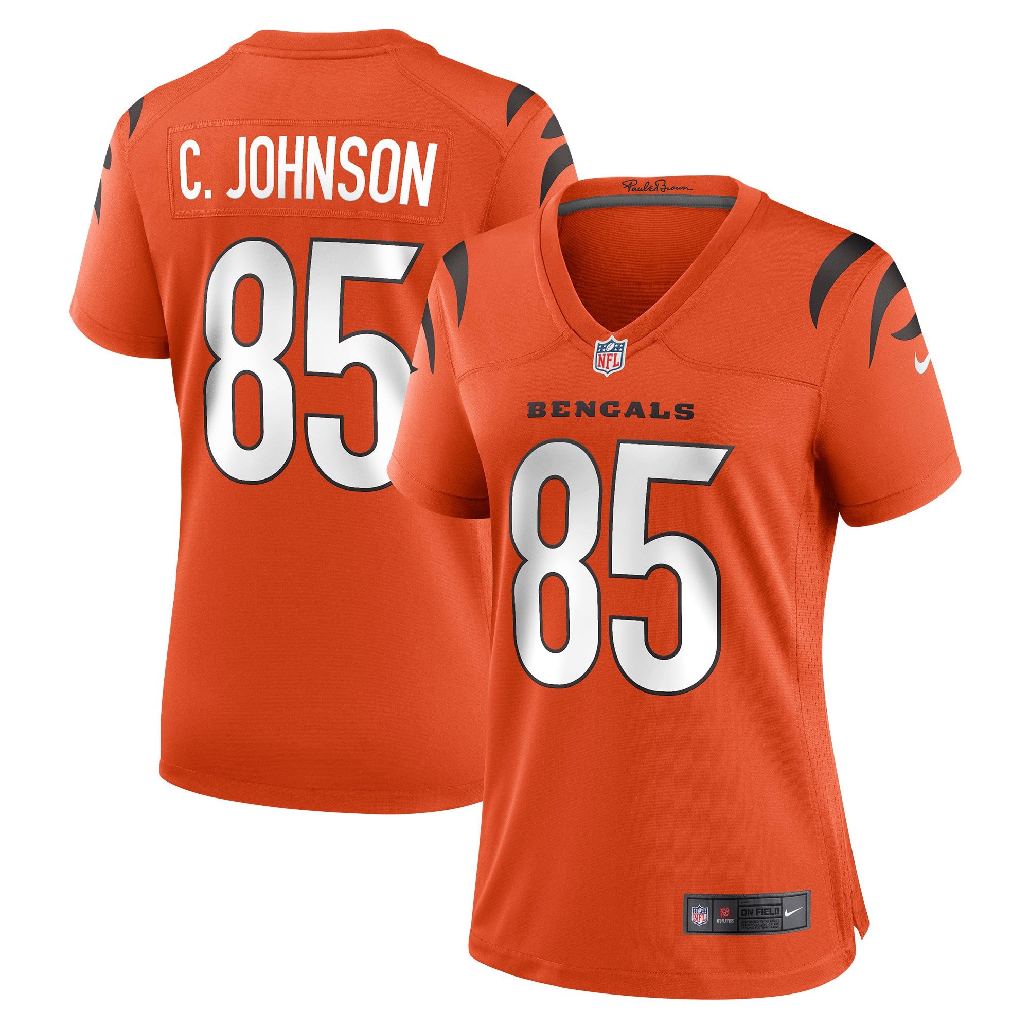 Chad Johnson Cincinnati Bengals Women's Retired Game Jersey - Orange