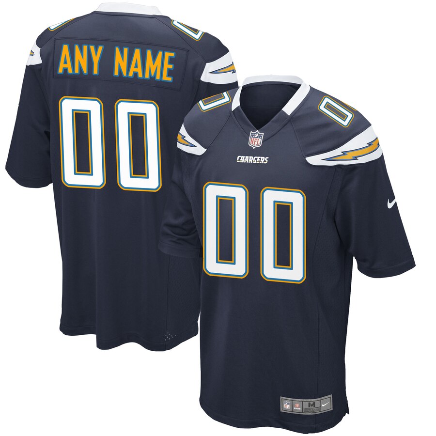 Chargers Navy Custom Jersey - Chargers Nike Navy Custom Jersey