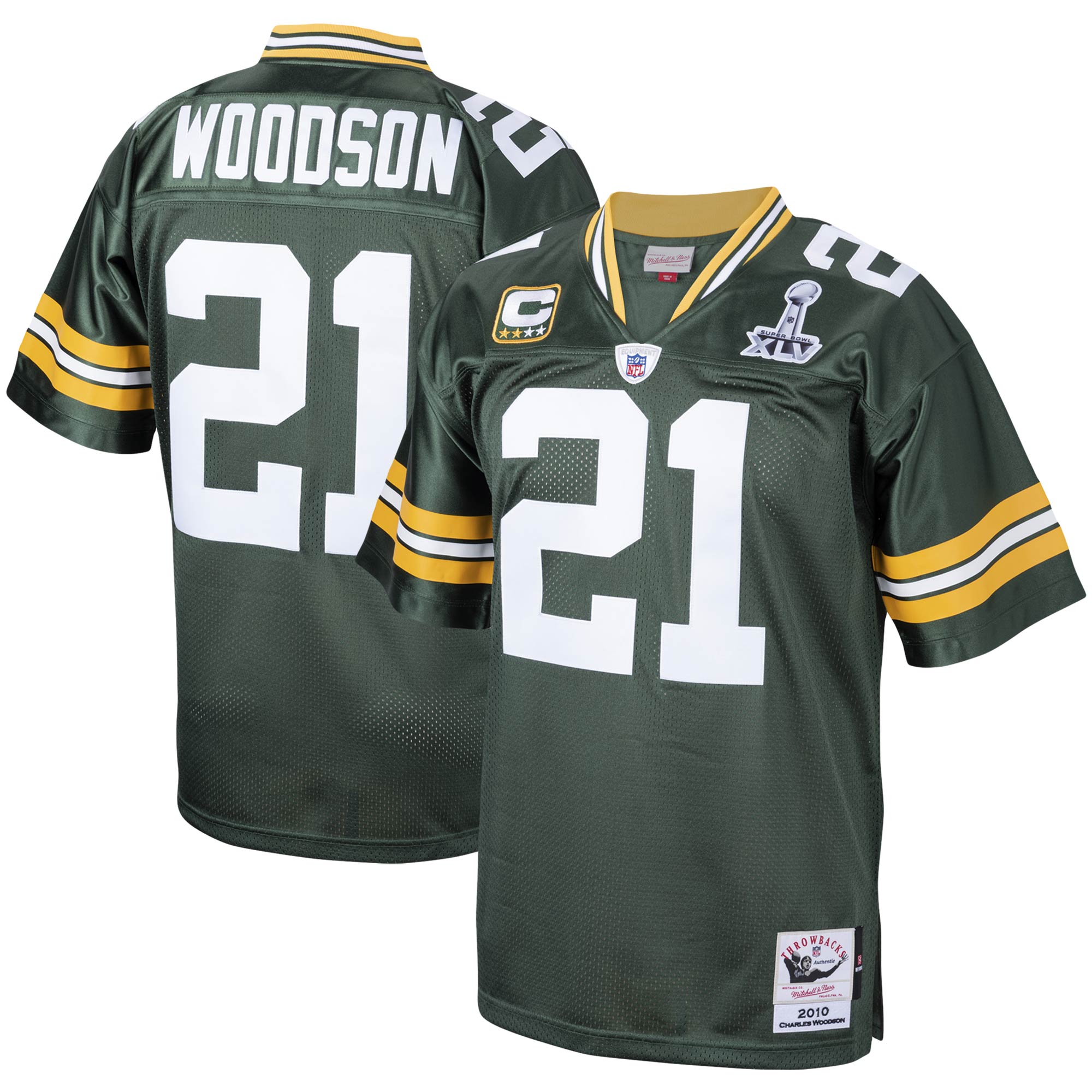 Charles Woodson Green Bay Packers 2010 Throwback Retired Player Jersey - Green
