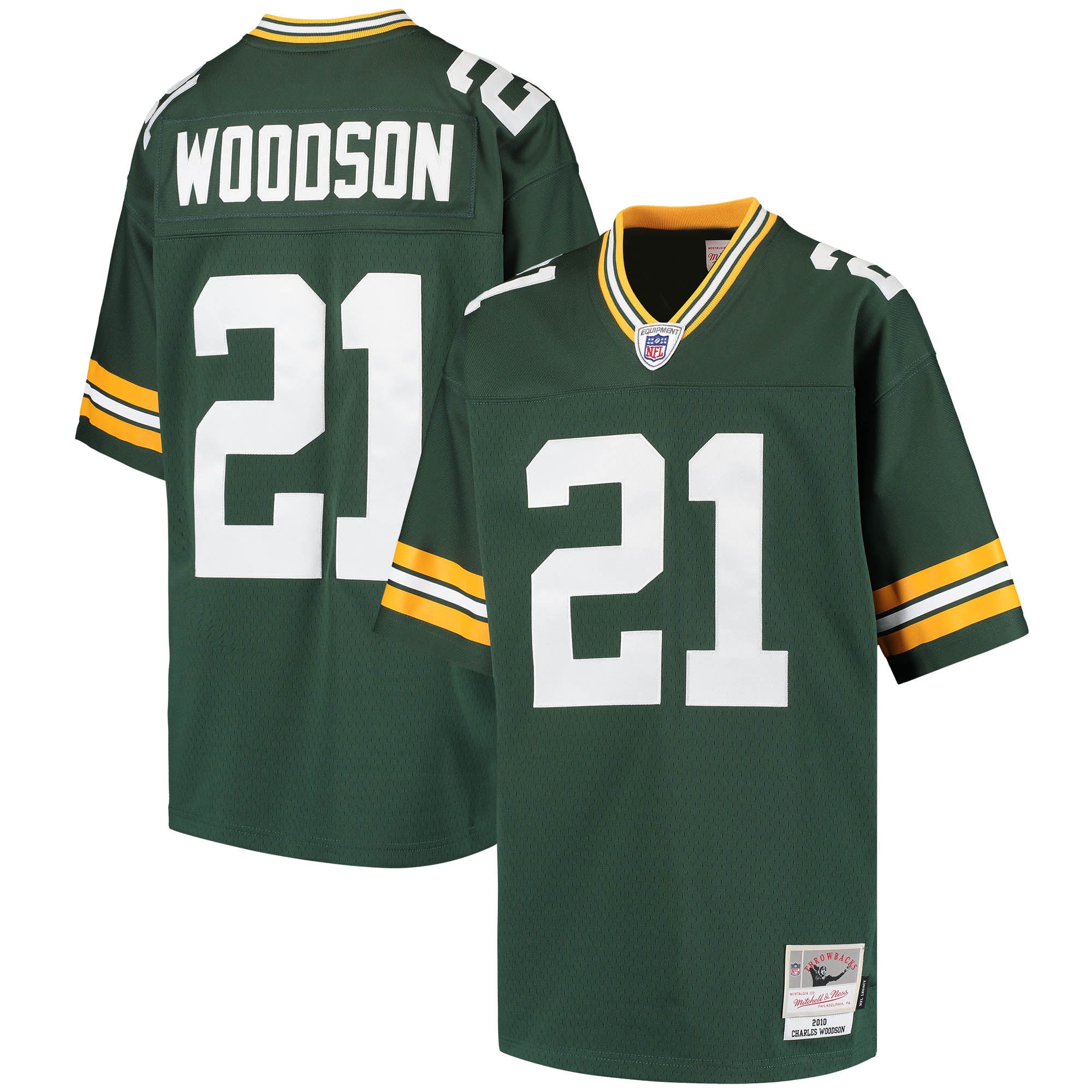 Charles Woodson Green Bay Packers Youth Retired Player Legacy Jersey - Green