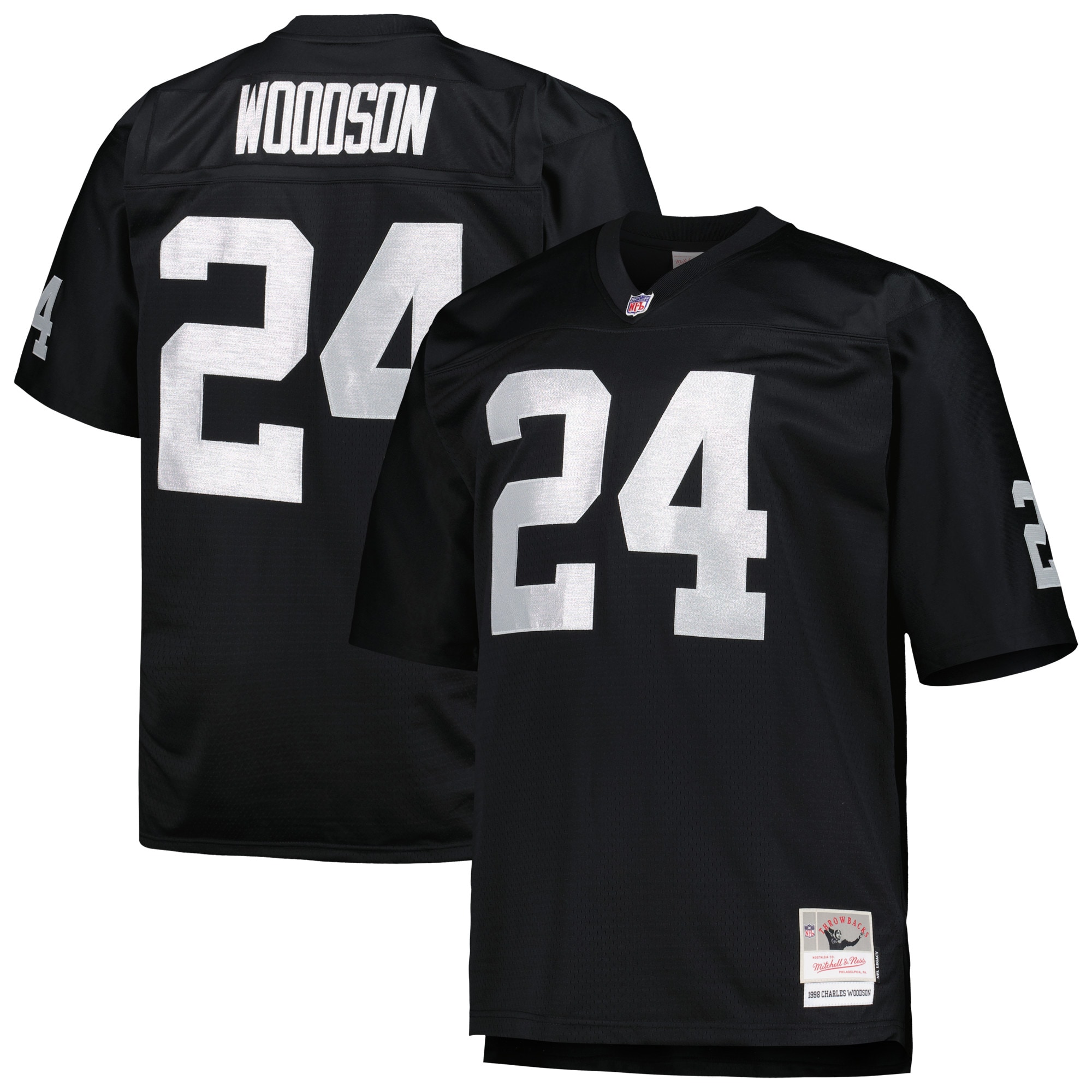 Charles Woodson Las Vegas Raiders Big & Tall 1998 Retired Player Jersey - Black