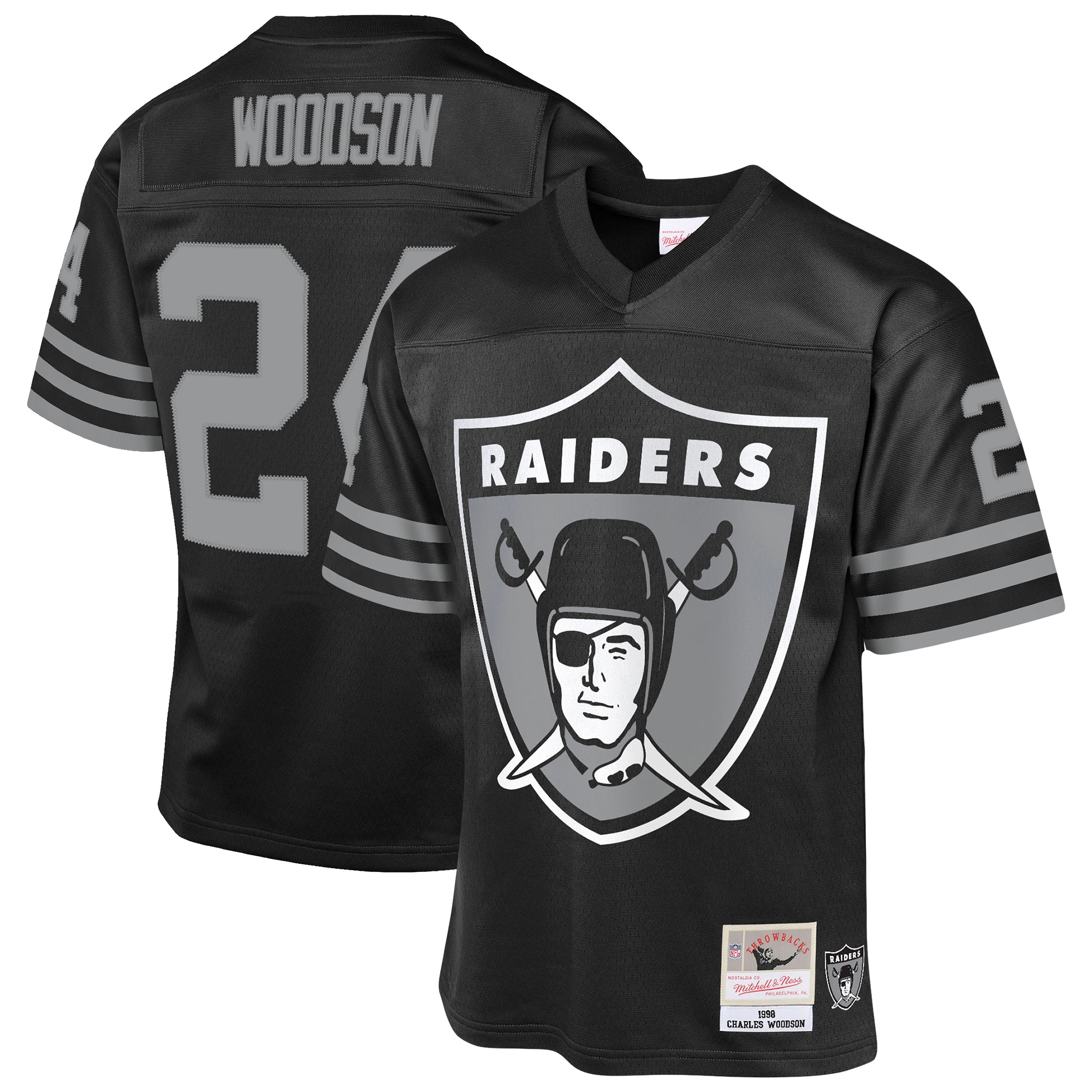 Charles Woodson Las Vegas Raiders Youth 1998 Throwback Fashion Jersey - Black
