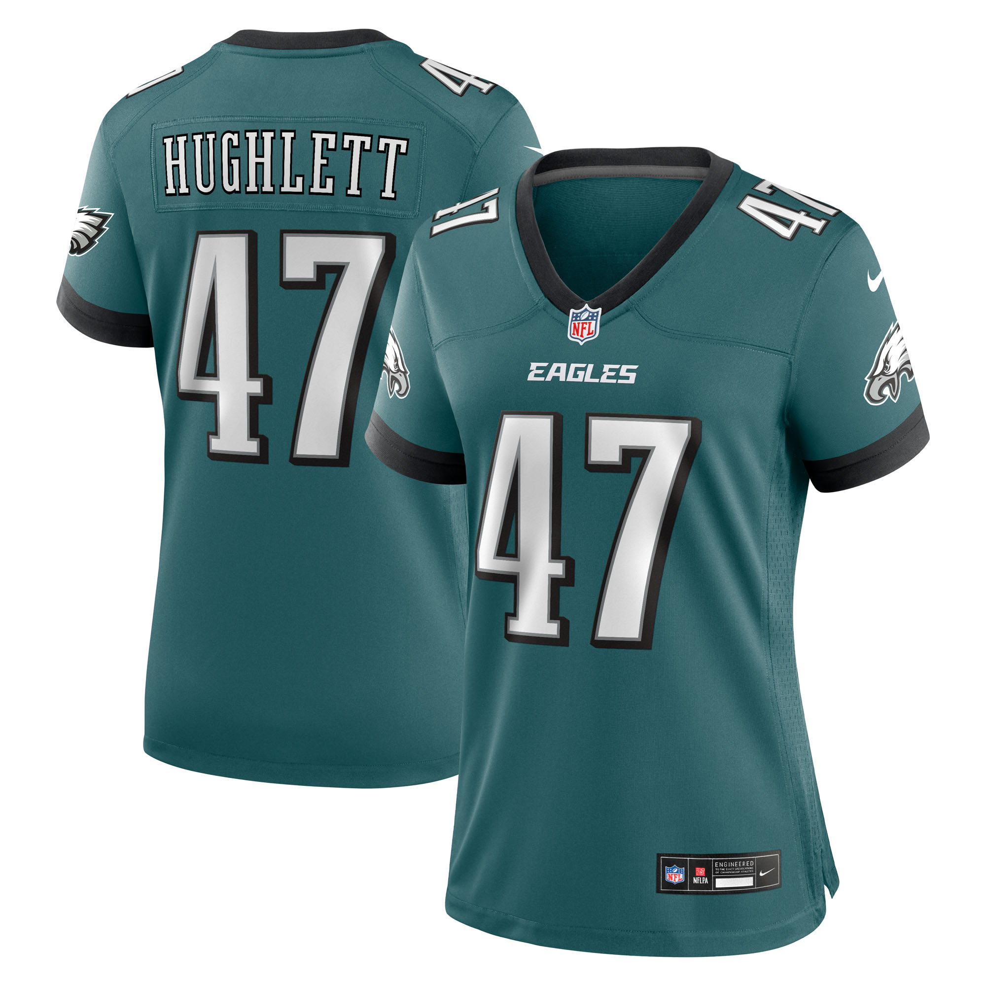 Charley Hughlett Philadelphia Eagles Women's Team Game Jersey - Midnight Green