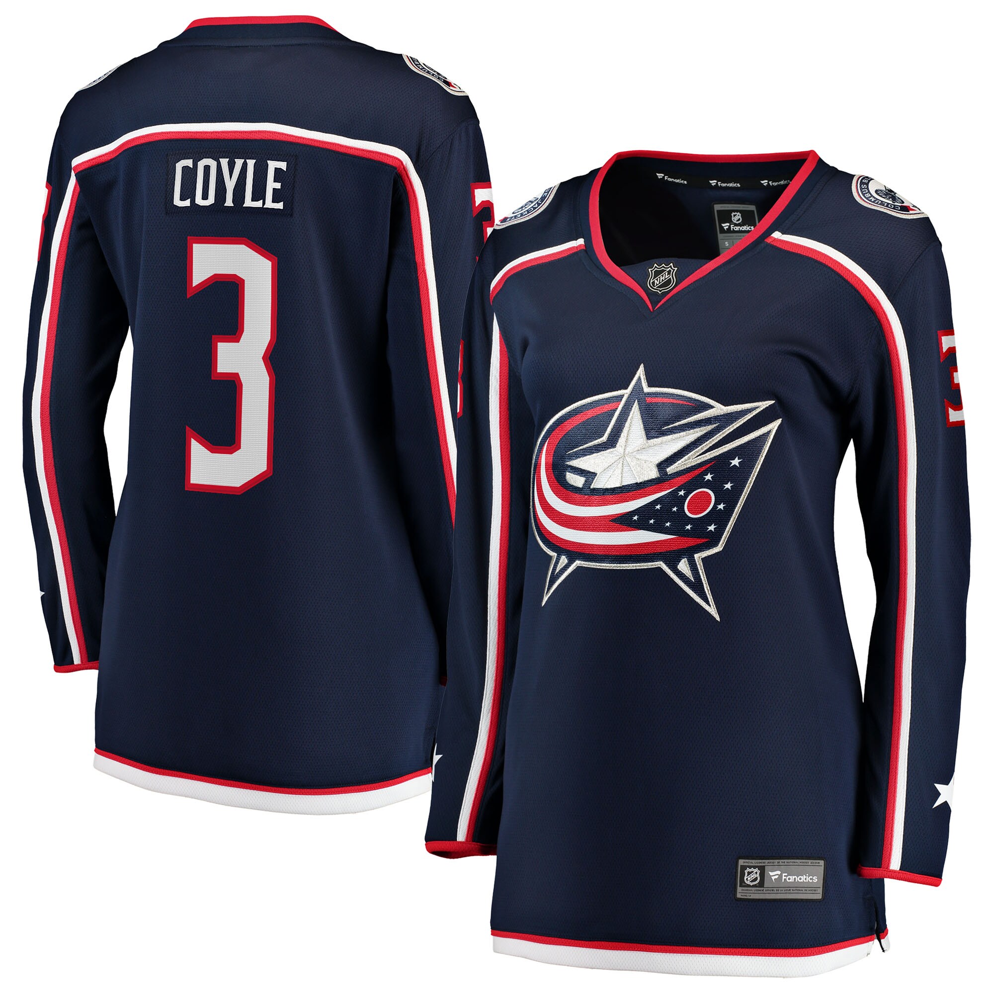 Charlie Coyle Columbus Blue Jackets Fanatics Women's Home Breakaway Jersey - Navy