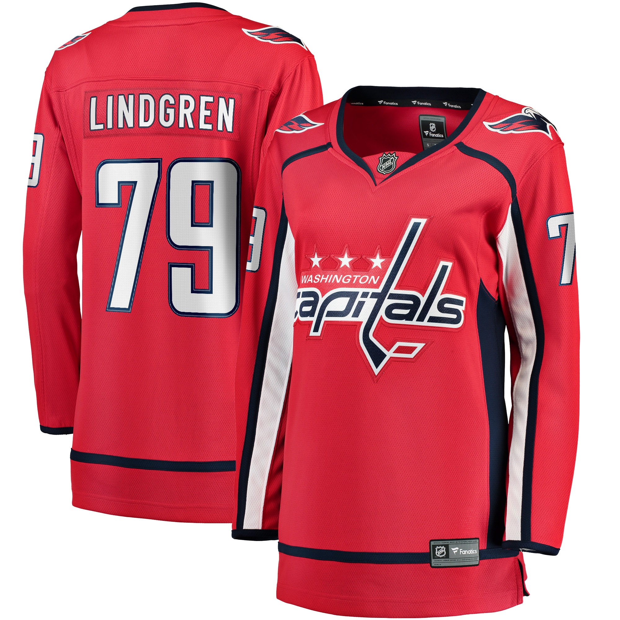 Charlie Lindgren Washington Capitals Fanatics Women's Home Breakaway Player Jersey - Red
