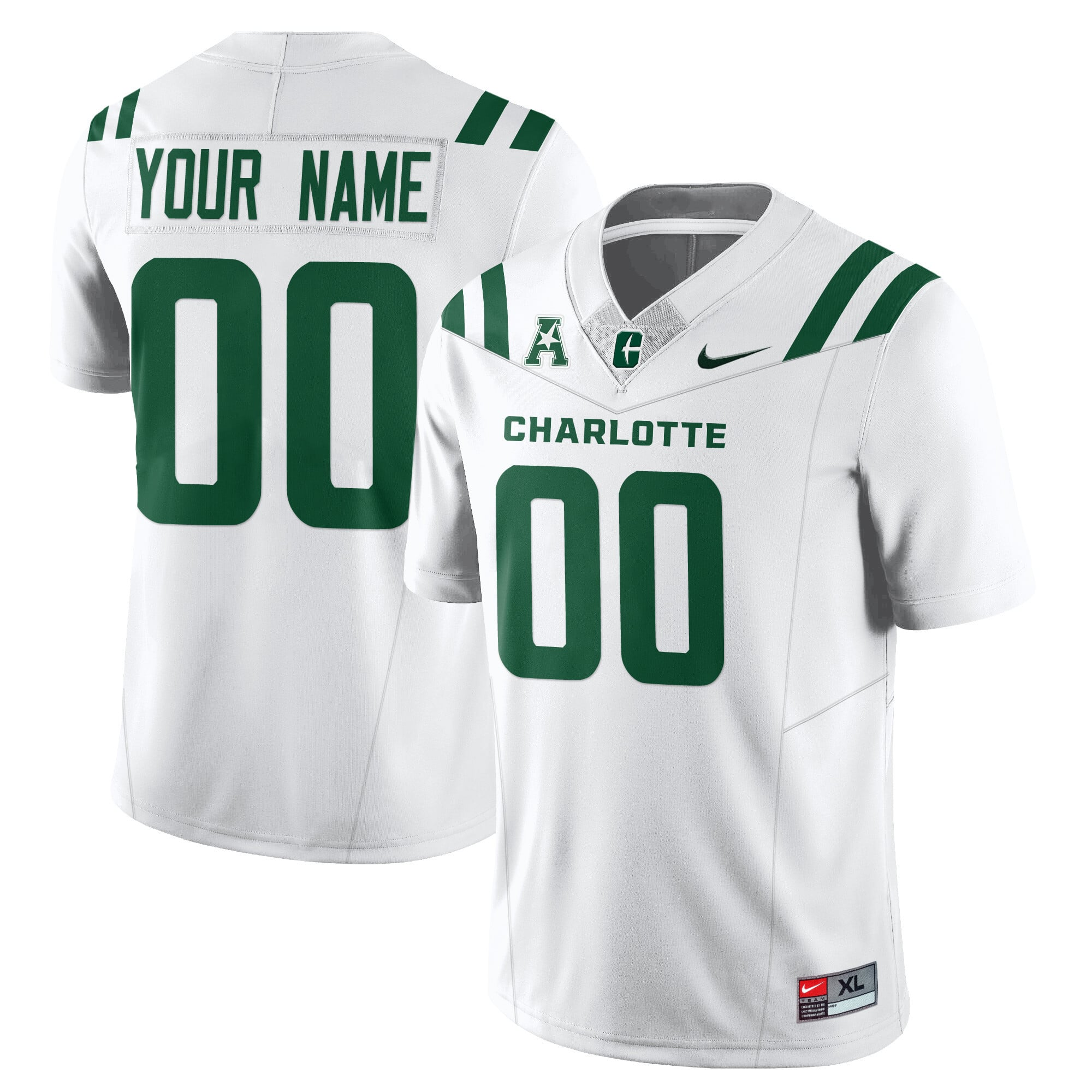 Alternative view of Charlotte 49ers Green Jersey - Nike Charlotte 49ers Green Football