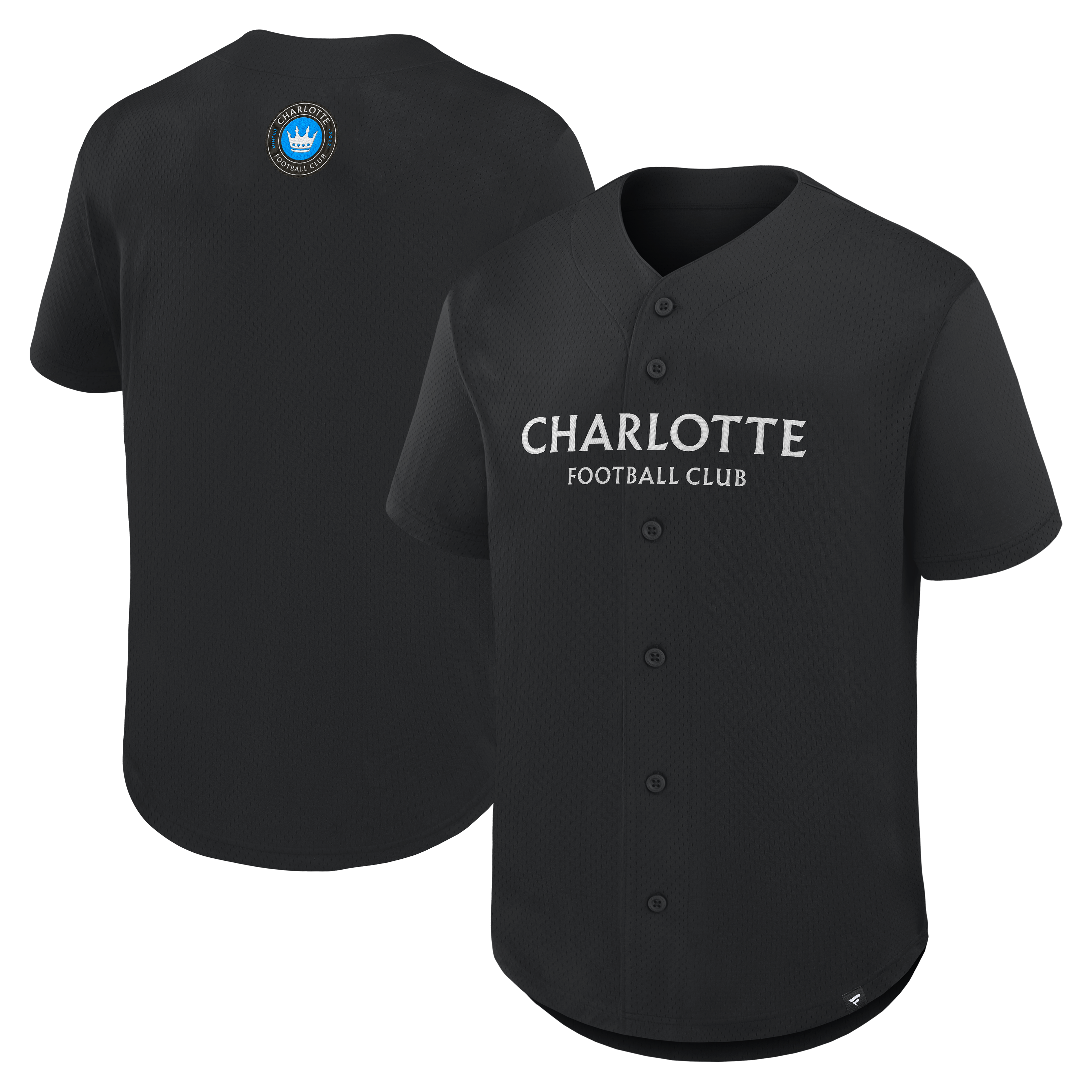 Charlotte FC Fanatics Maximum Intensity Button-Up Jersey  - Black