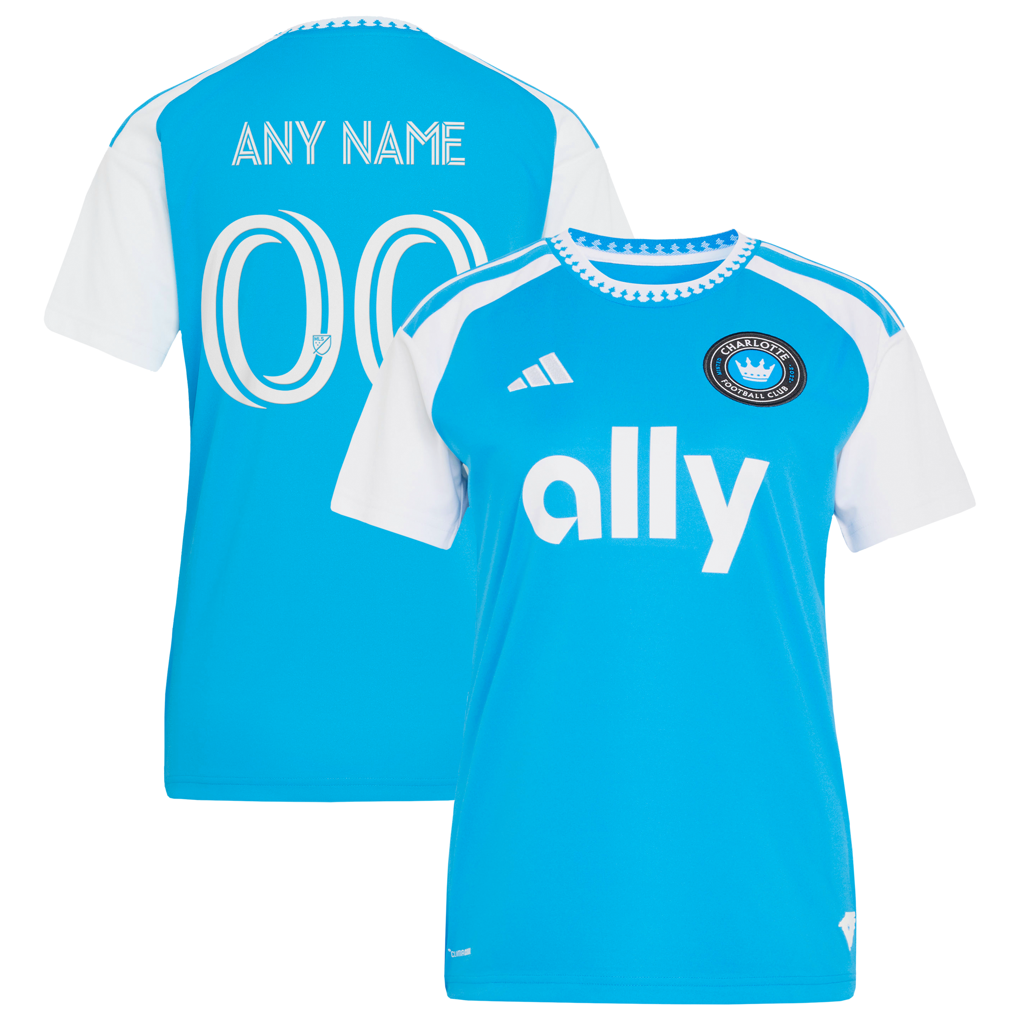 Charlotte FC Women's 2026 Carolina Kit: Crowns Up Custom Jersey - Blue