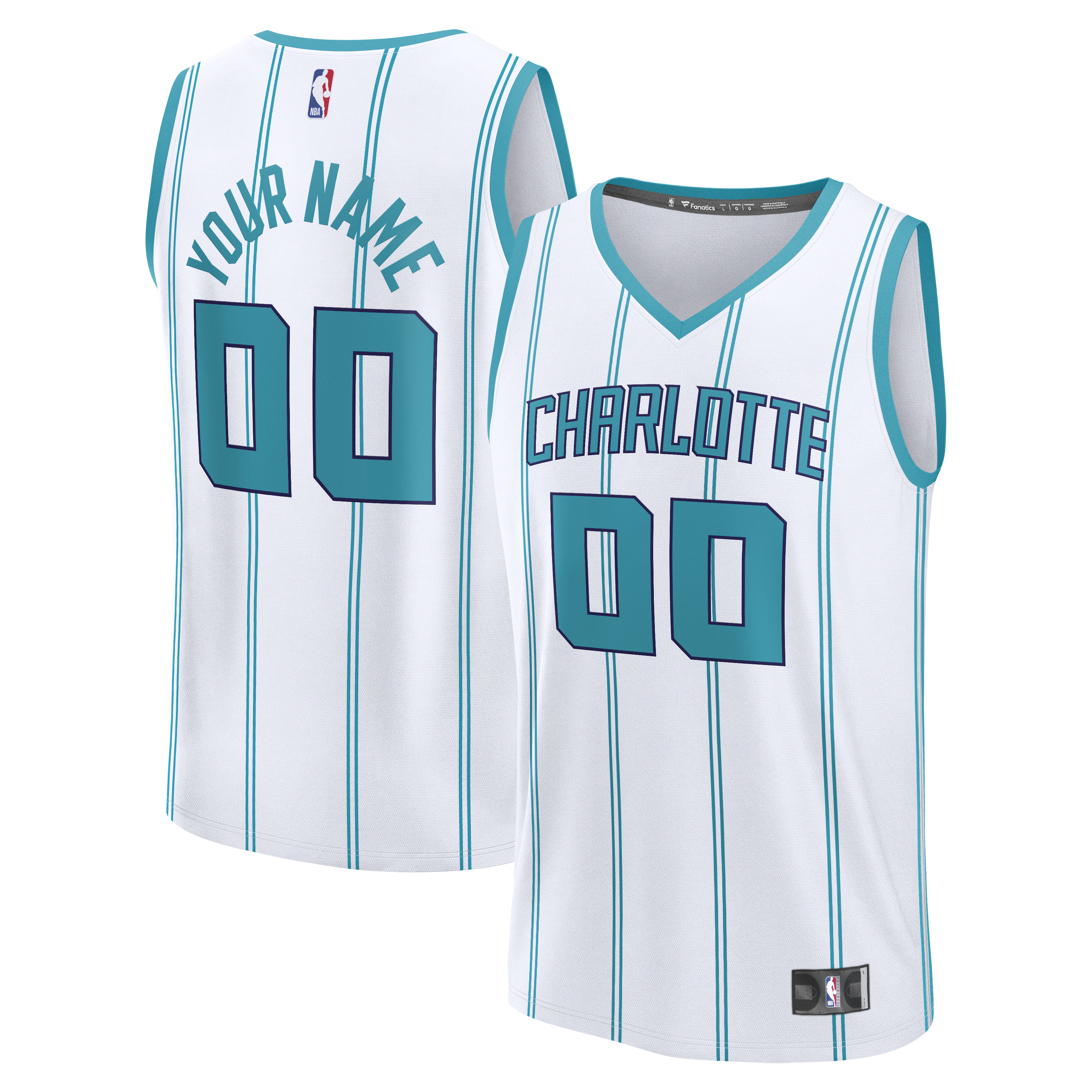 Charlotte Hornets Fanatics Youth Fast Break Custom Jersey - Association Edition