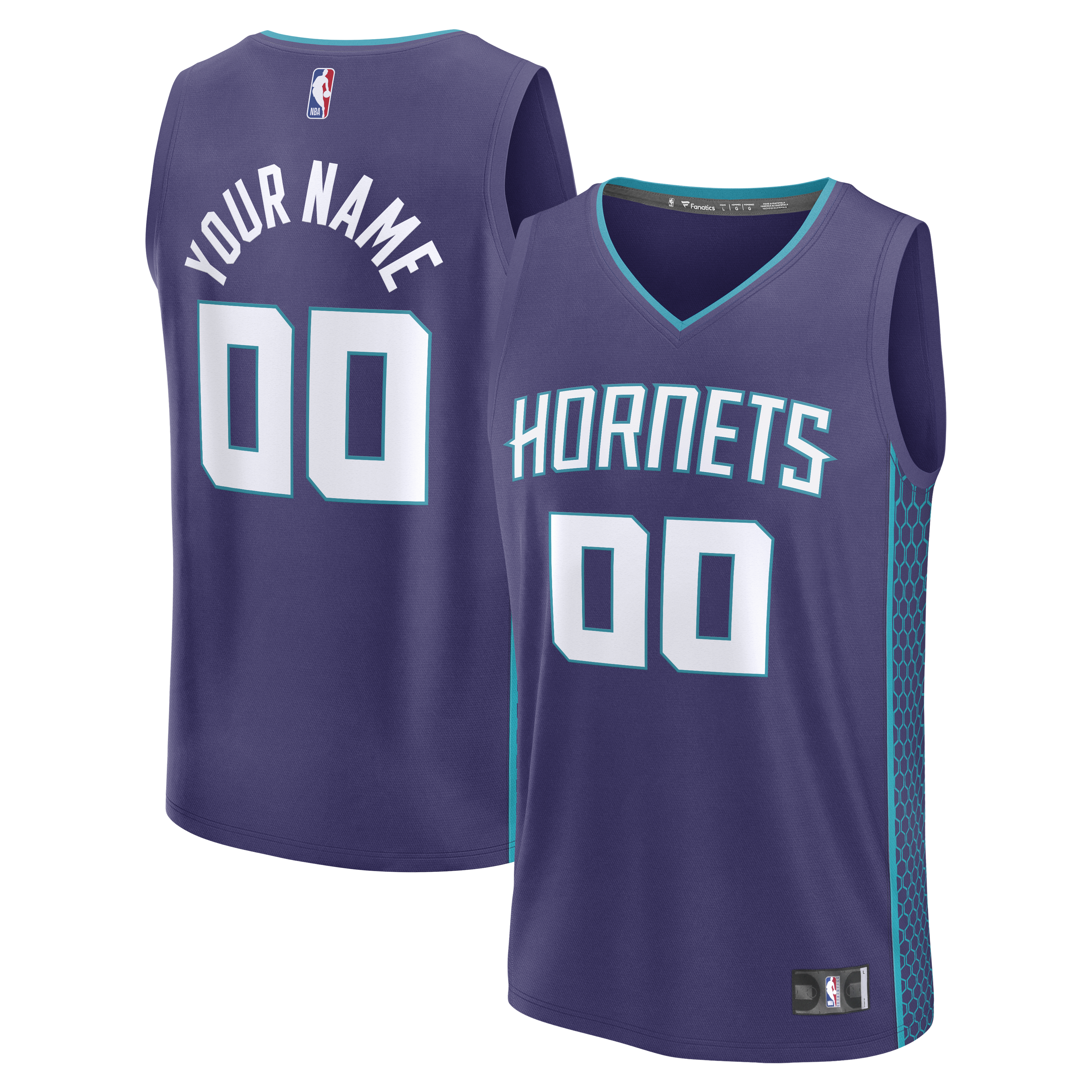 Charlotte Hornets Fanatics Youth Fast Break Custom Jersey - Statement Edition