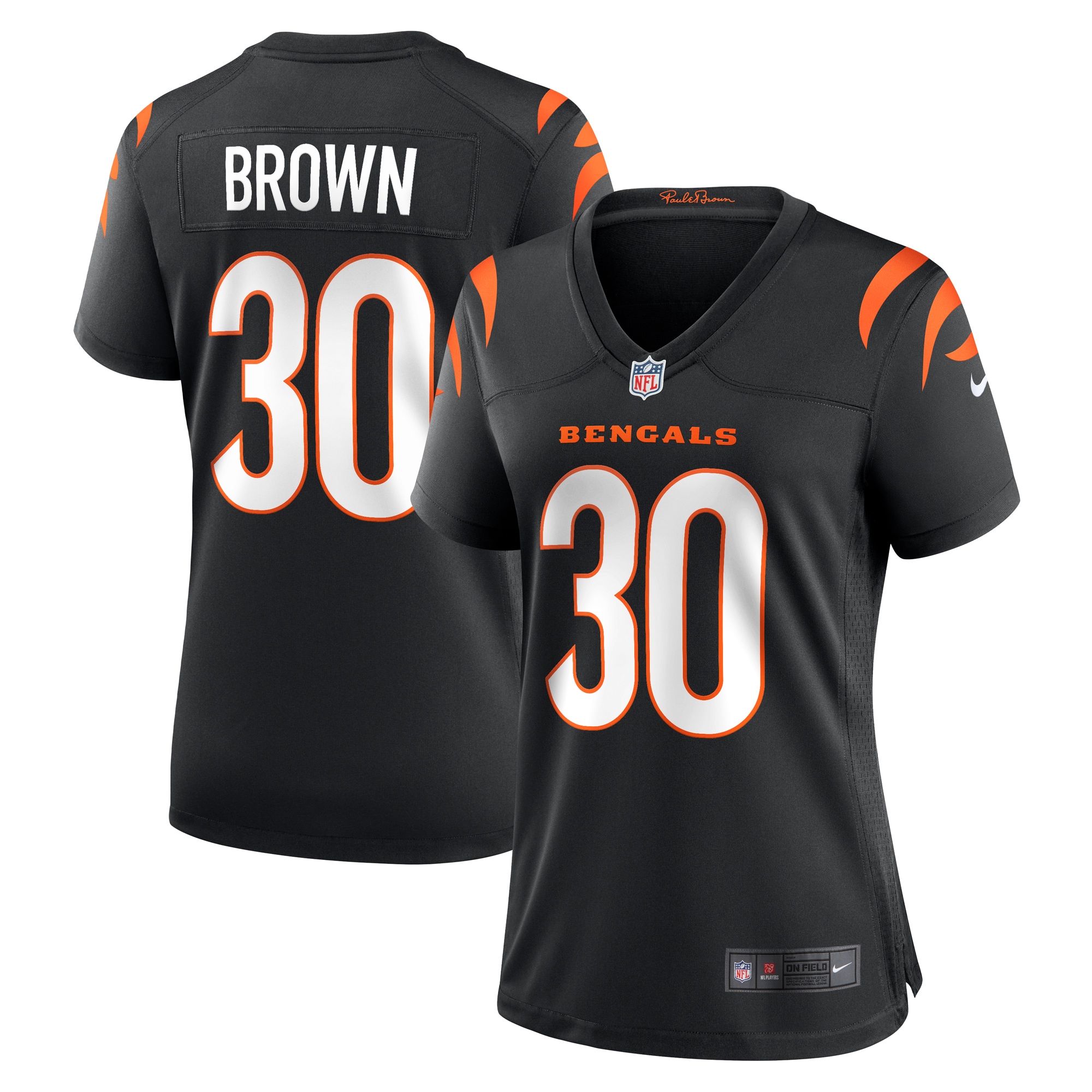 Chase Brown Cincinnati Bengals Women's Team Game Jersey - Black
