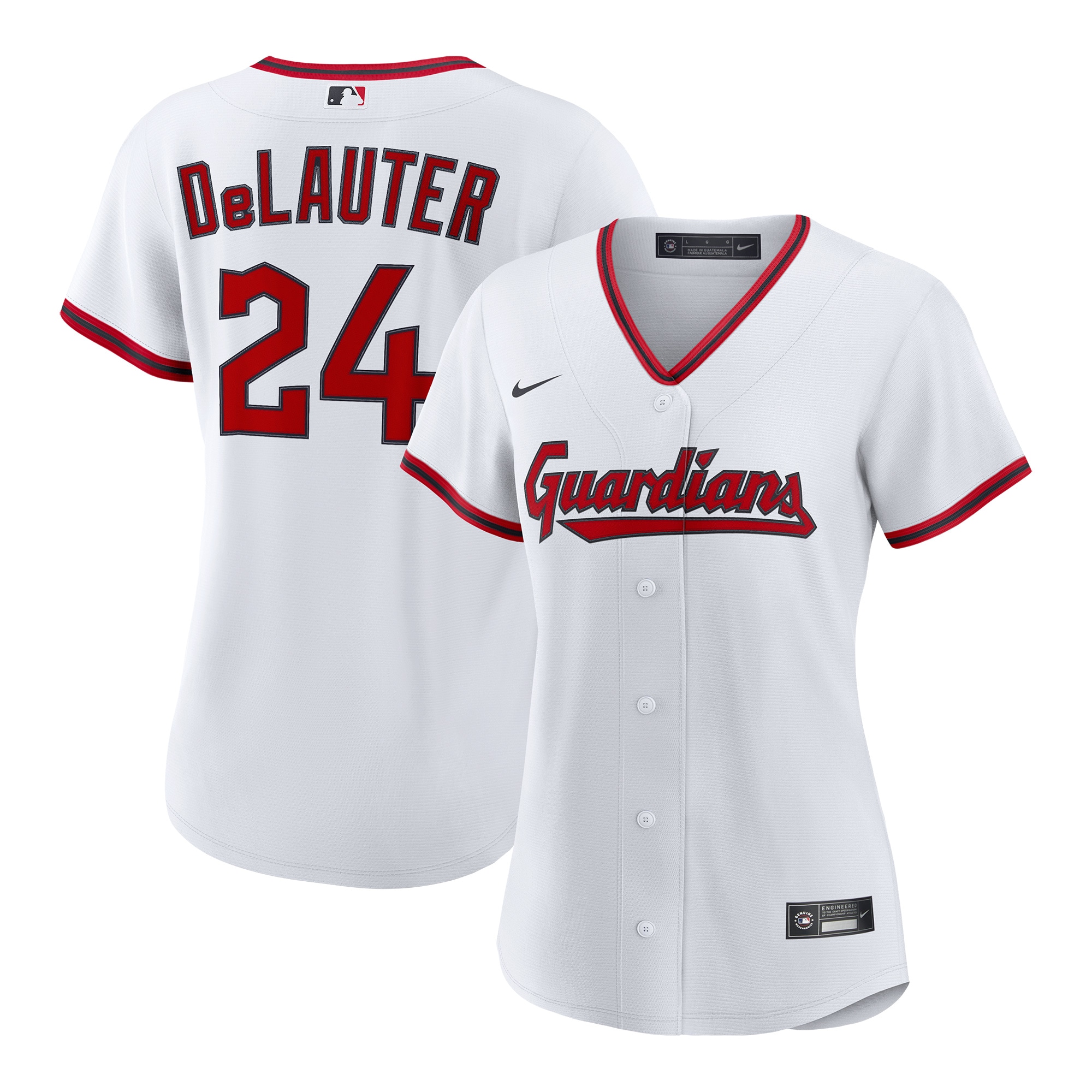 Chase DeLauter Cleveland Guardians Women's Home Jersey - White