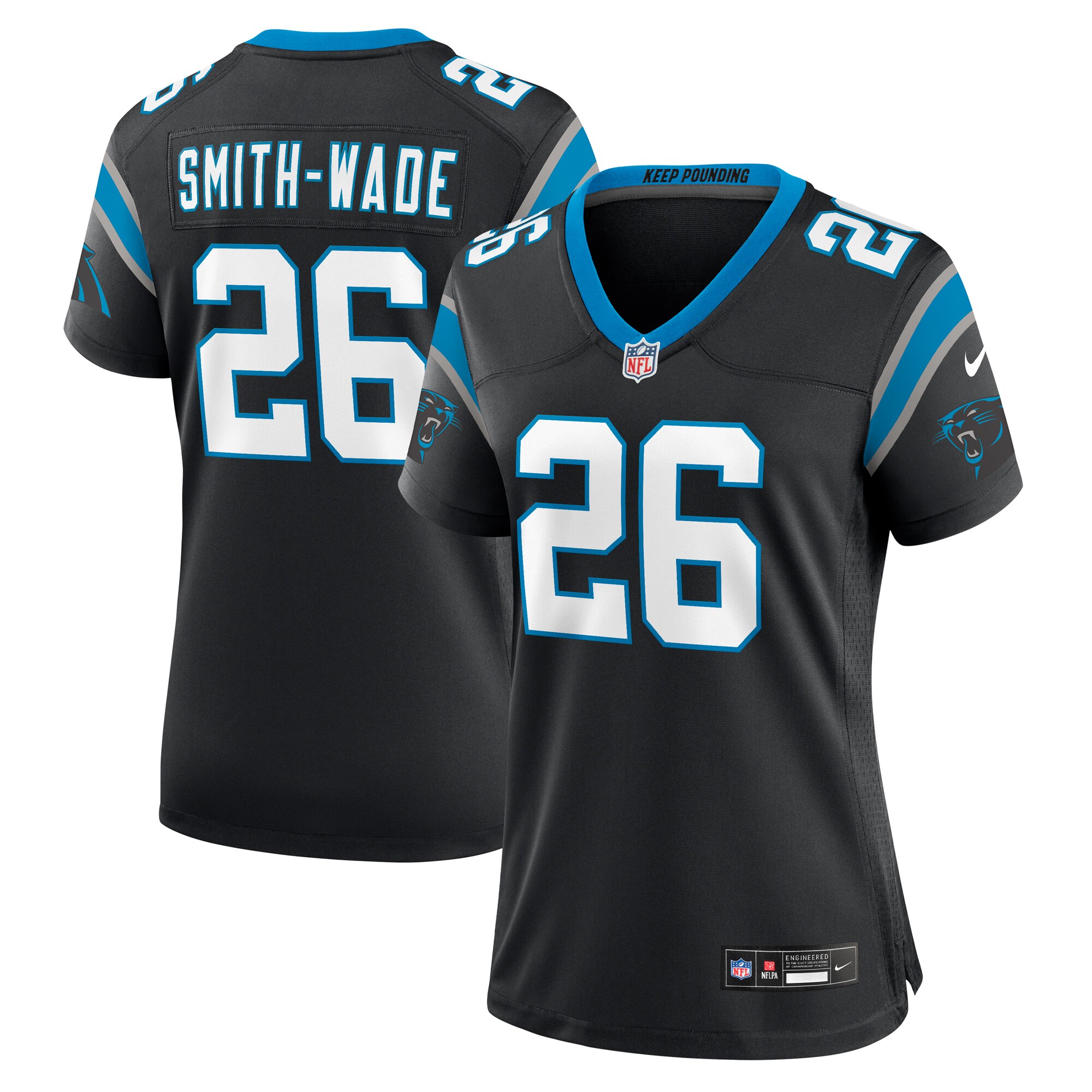 Chau Smith-Wade Carolina Panthers Women's Game Jersey - Black