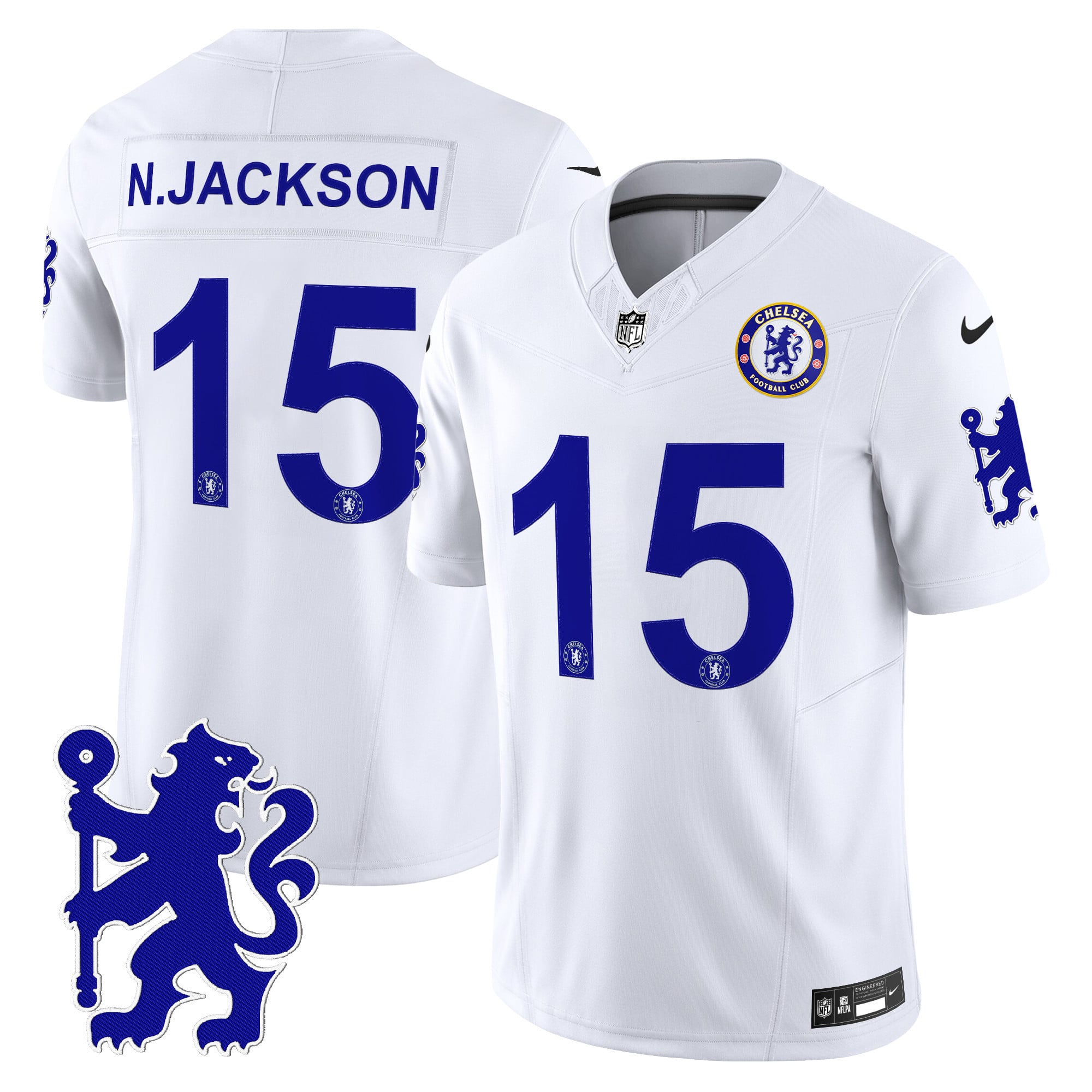 Alternative view of Chelsea Palmer White NFL Jersey - Nike Chelsea Palmer #10 White NFL
