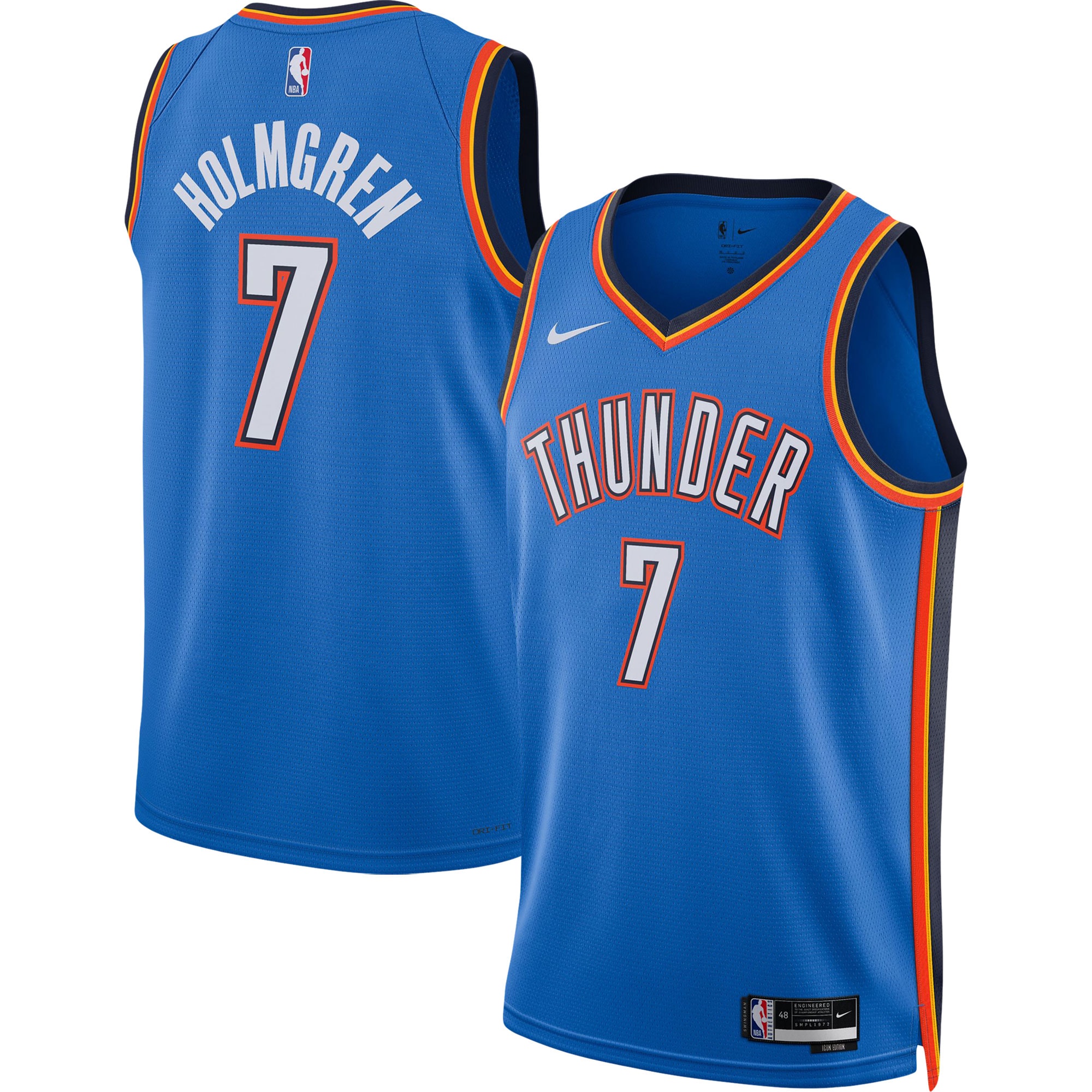 Chet Holmgren Oklahoma City Thunder Unisex 2022 Draft First Round Pick Player Swingman Jersey - Icon Edition - Blue