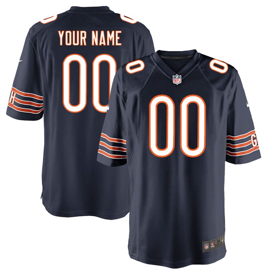 Chicago Bears Navy Custom Jersey - Nike - Design Your Own!