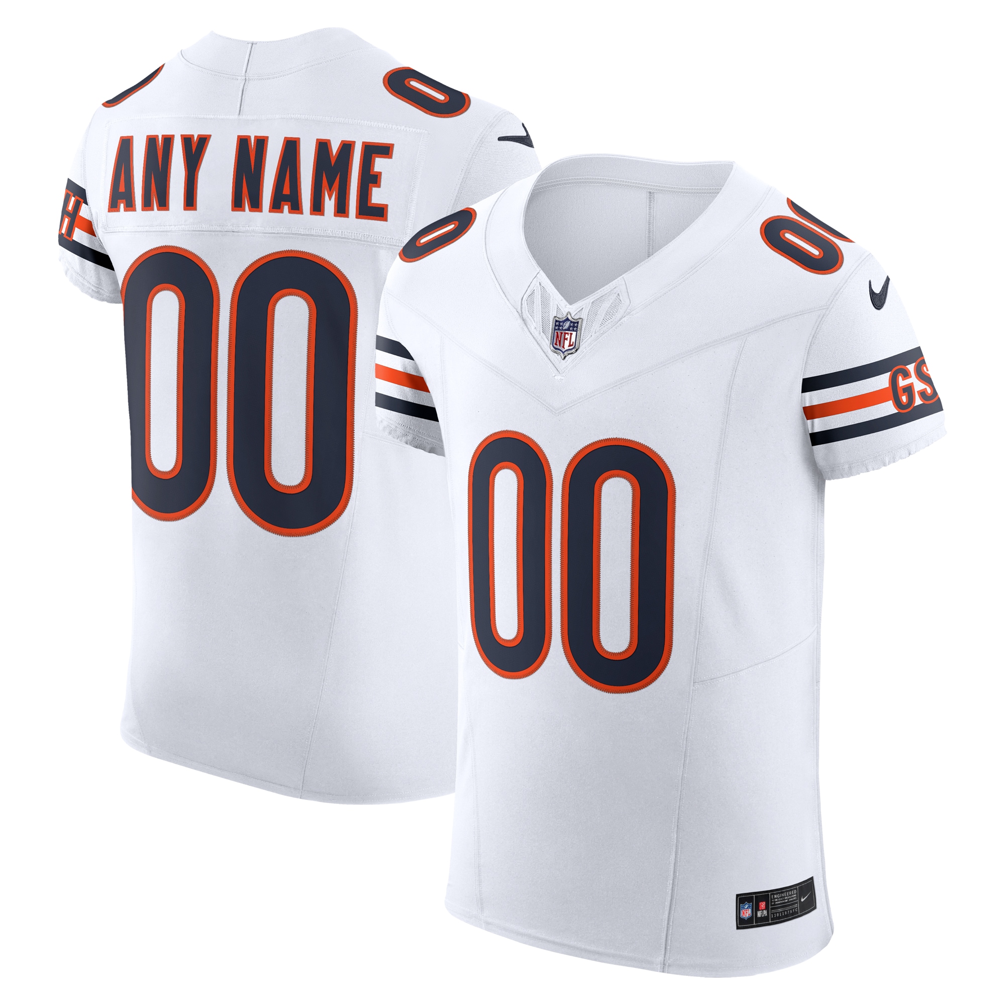 Chicago Bears Vapor F.U.S.E. Elite Custom Jersey - White