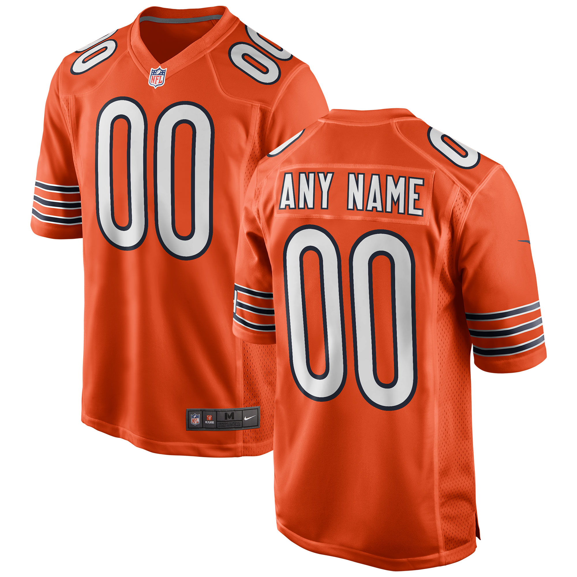 Chicago Bears Youth Alternate Custom Game Jersey - Orange