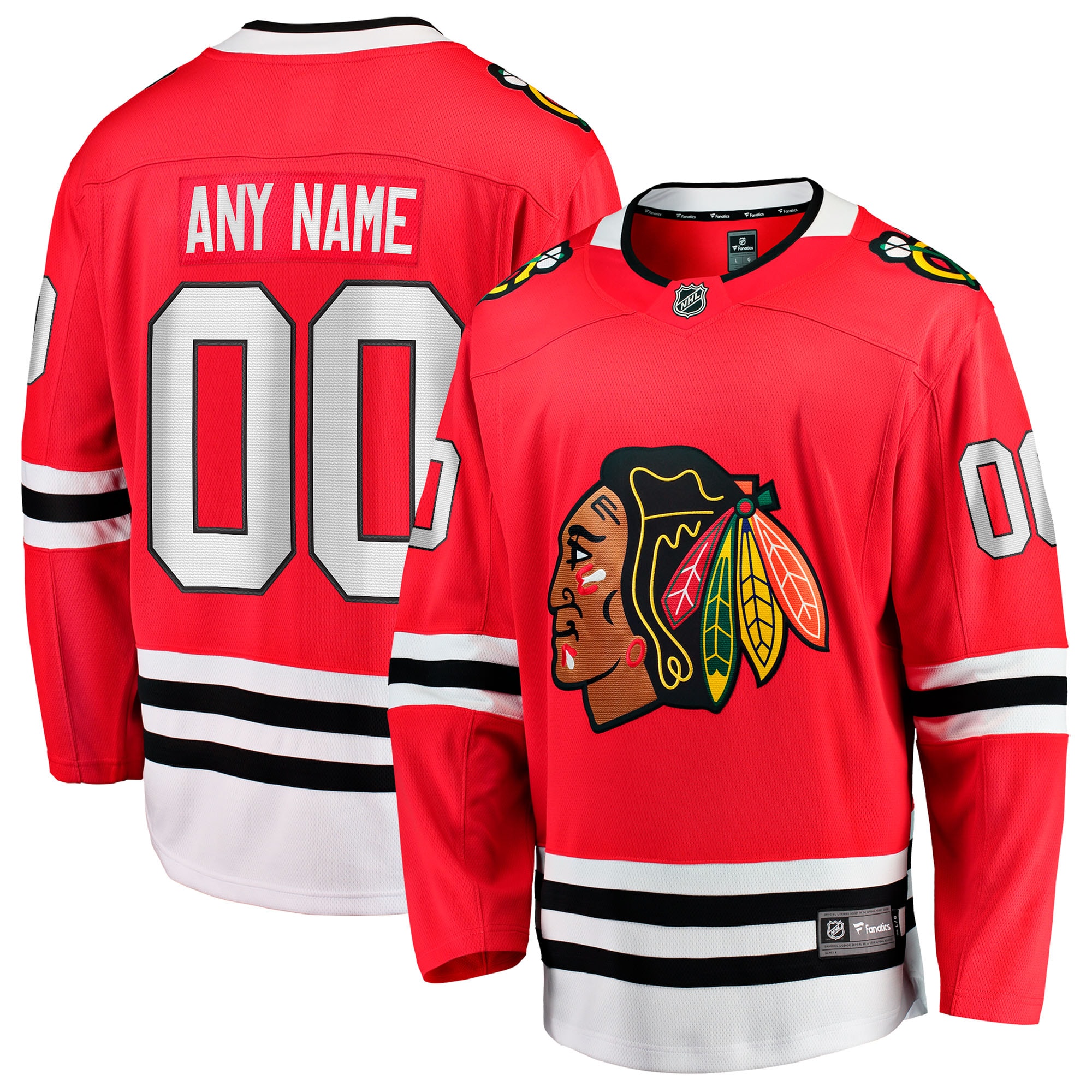 Chicago Blackhawks Fanatics Home Breakaway Custom Jersey - Red