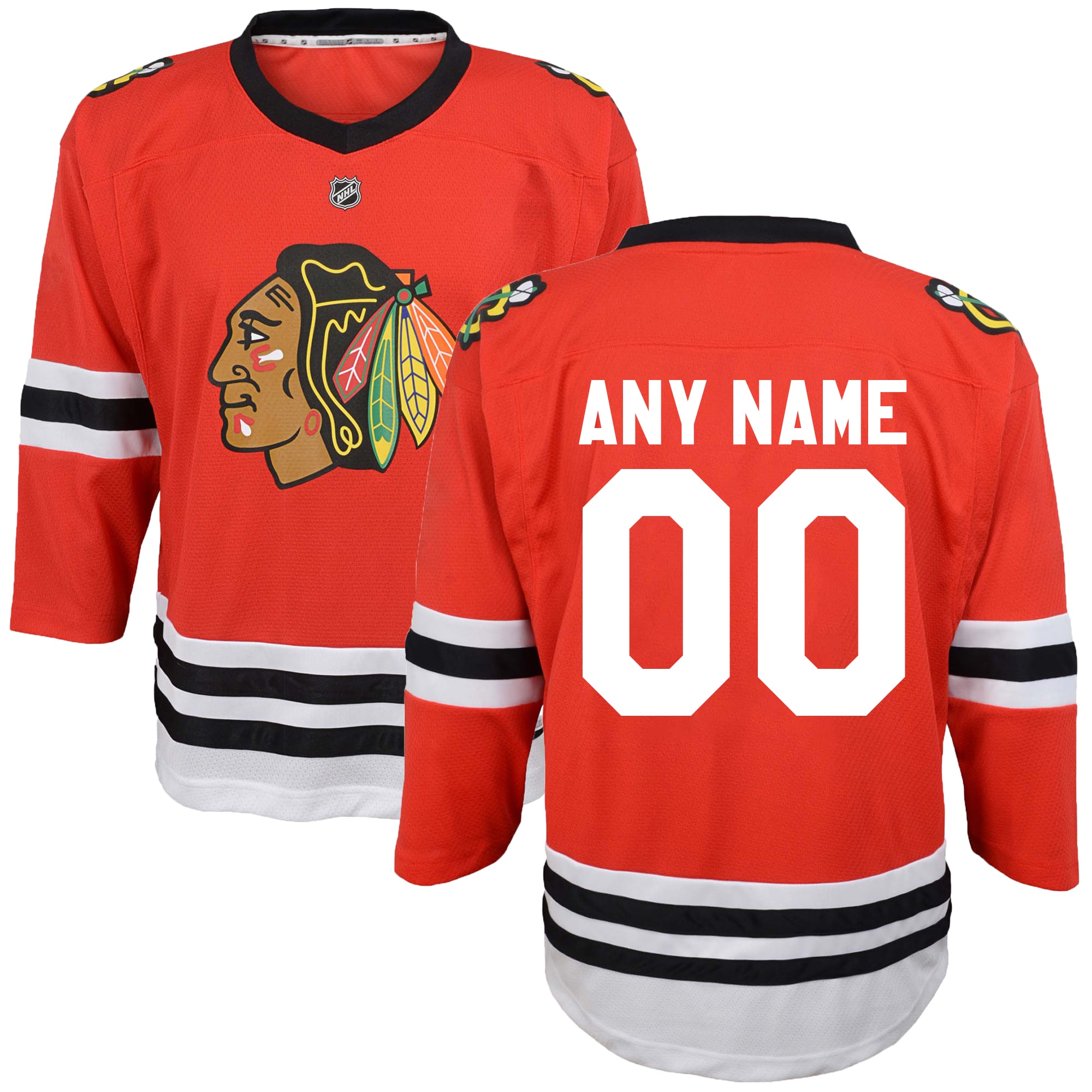 Chicago Blackhawks Youth Custom Jersey - Red