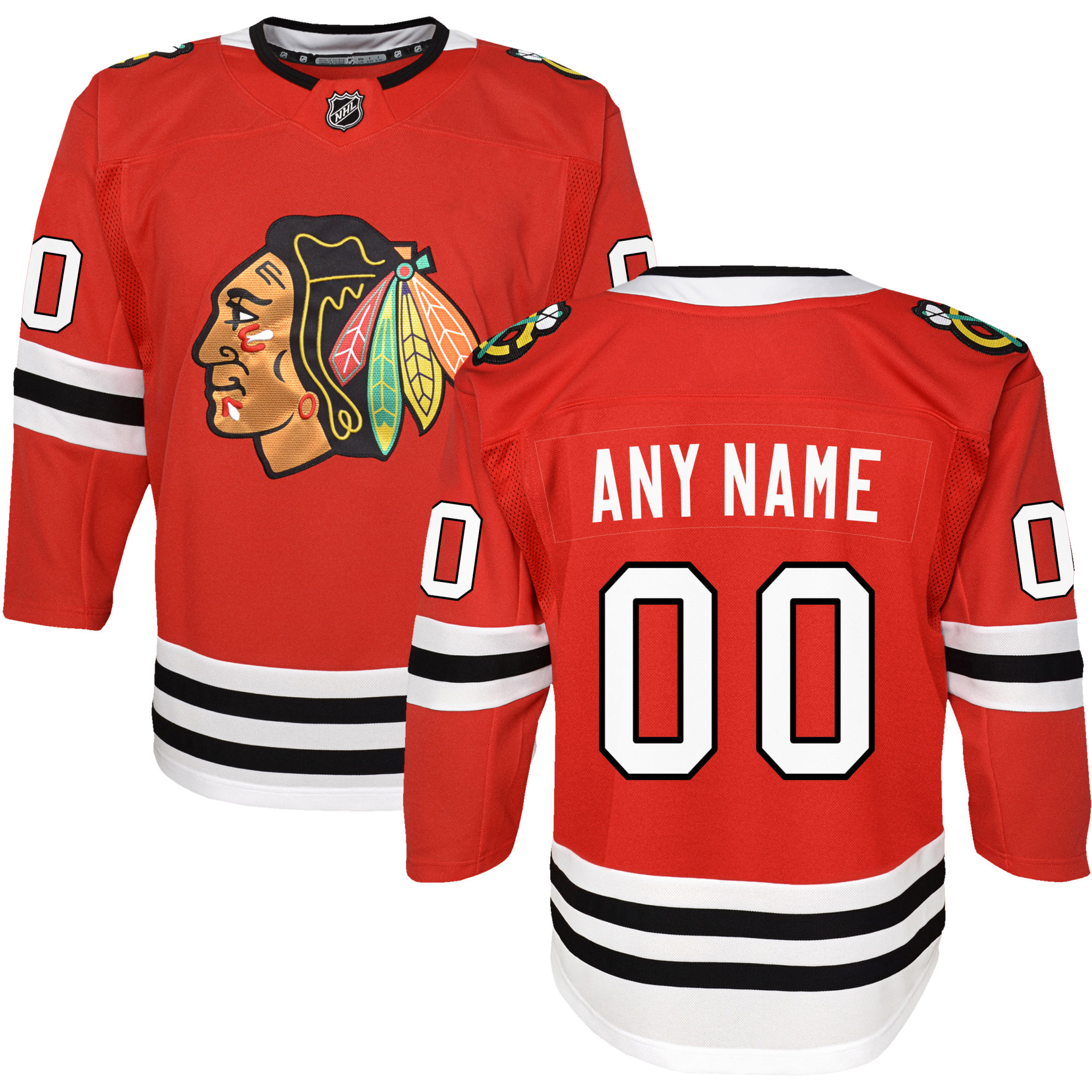 Chicago Blackhawks Youth Premier Custom Jersey - Red