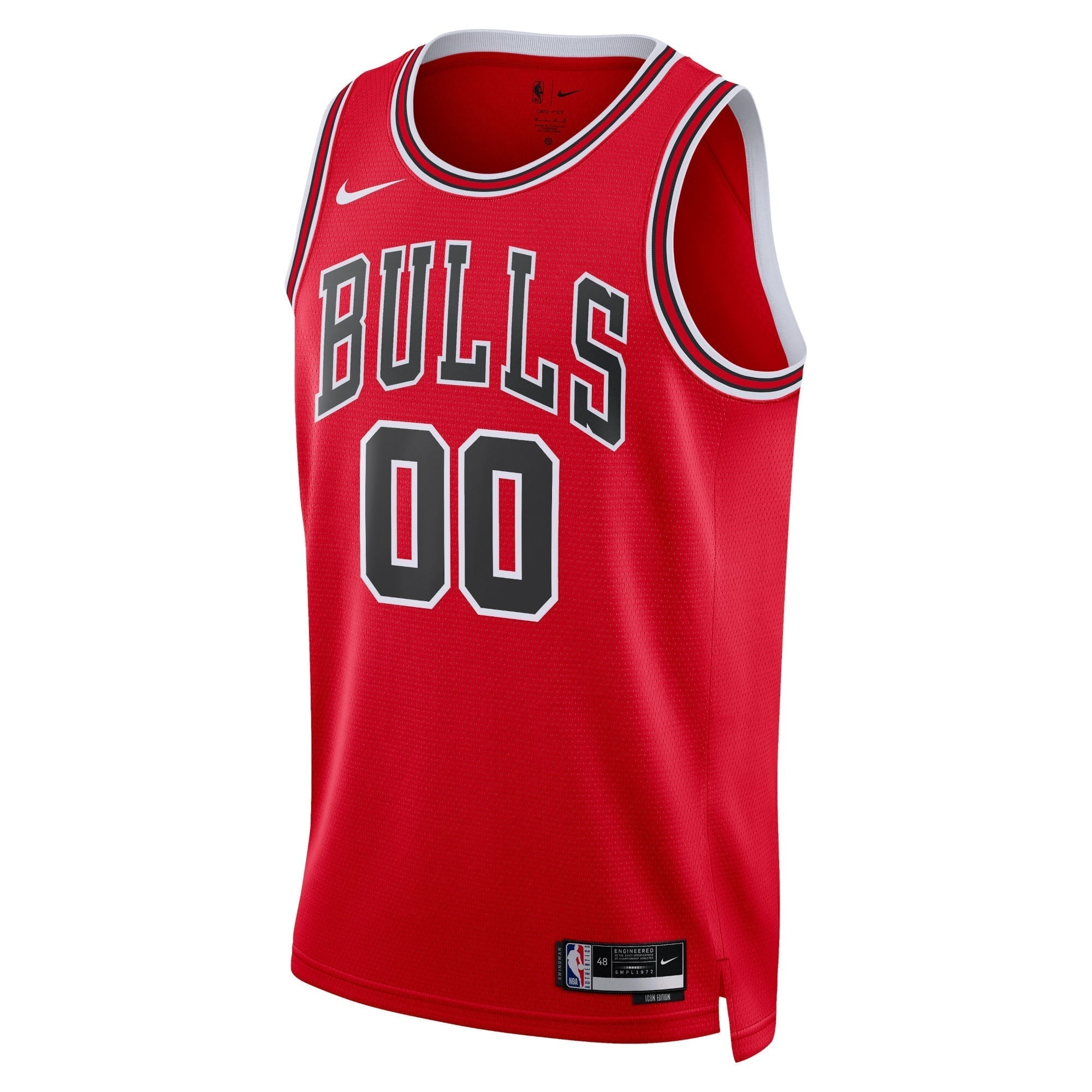 Alternative view of Chicago Bulls Custom Red Jersey - Nike - Personalized NBA Gear