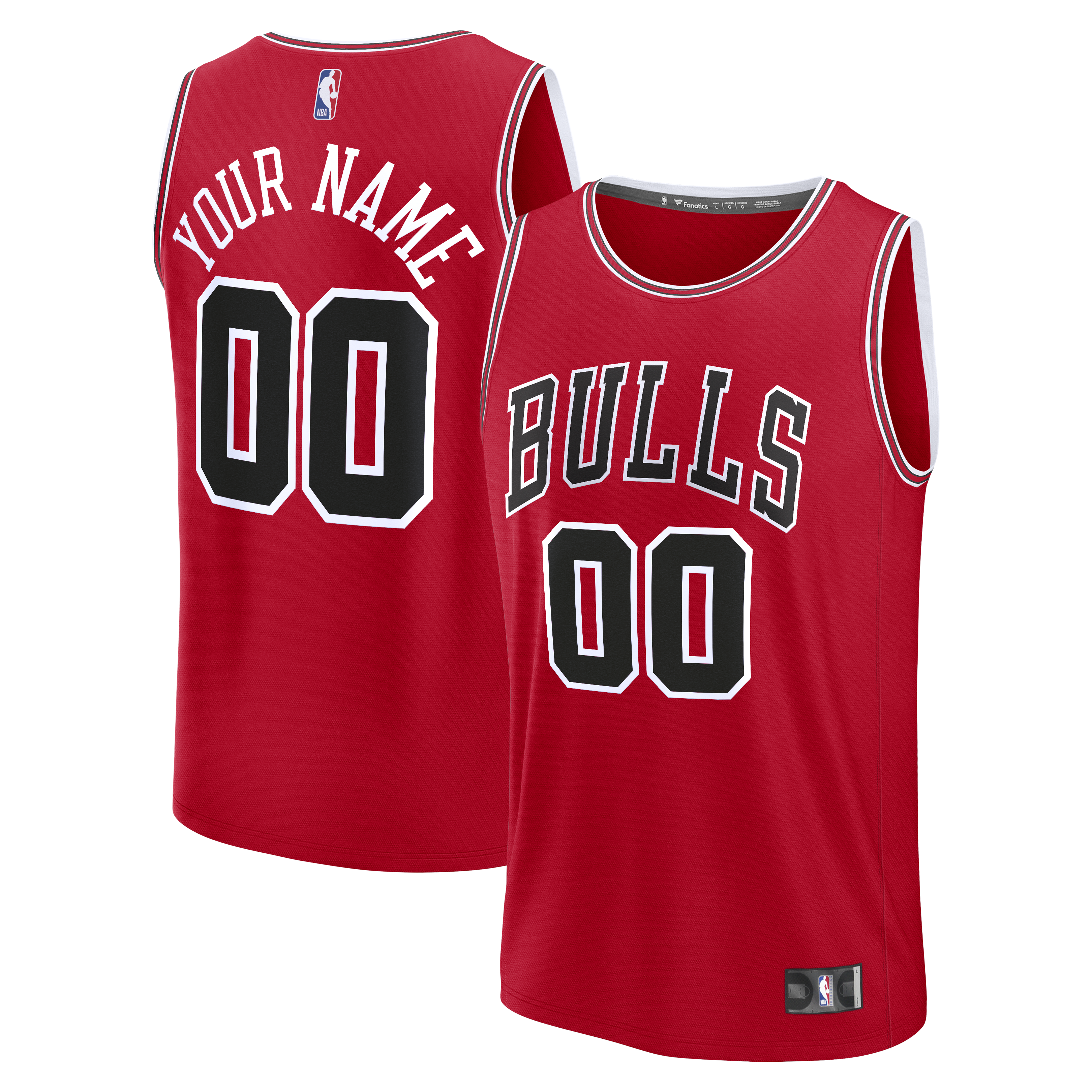 Chicago Bulls Fanatics Youth Fast Break Custom Jersey - Icon Edition