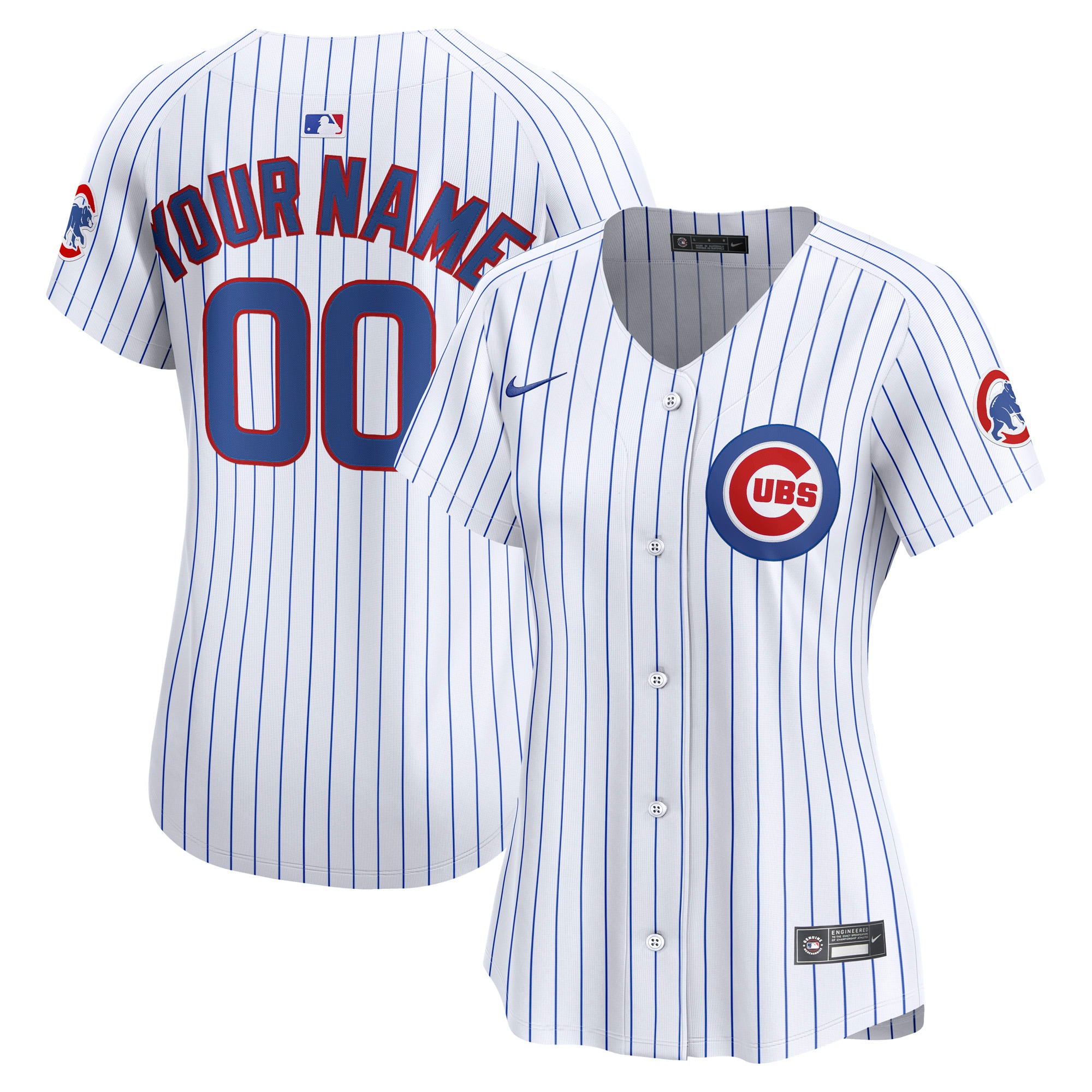 Chicago Cubs Women's Home Limited Custom Jersey - White