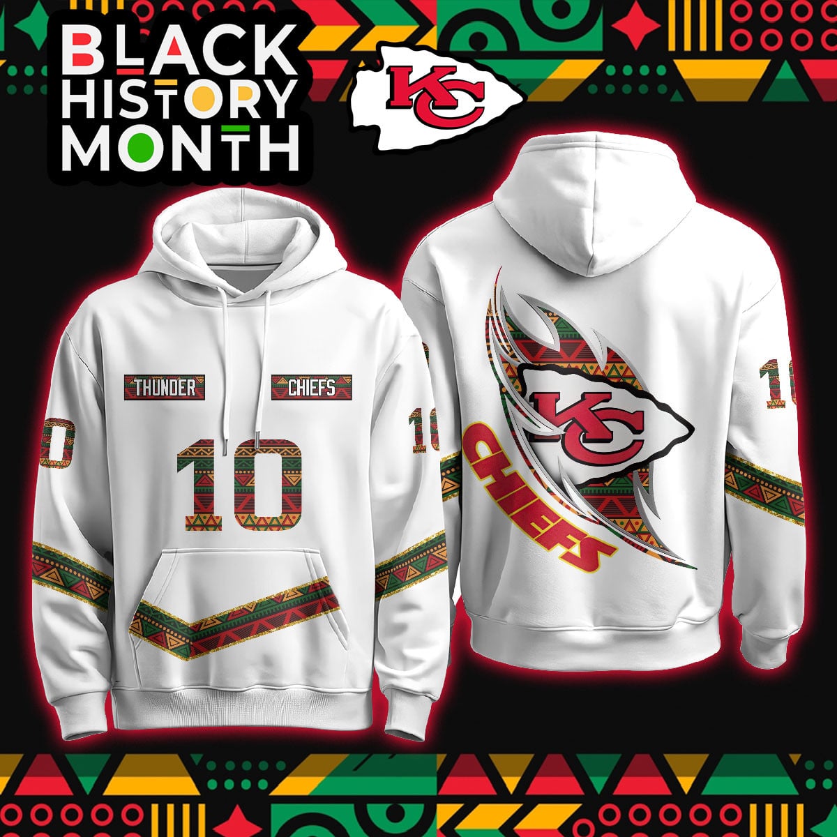 Alternative view of Chiefs Black History Month Hoodie - Limited Edition
