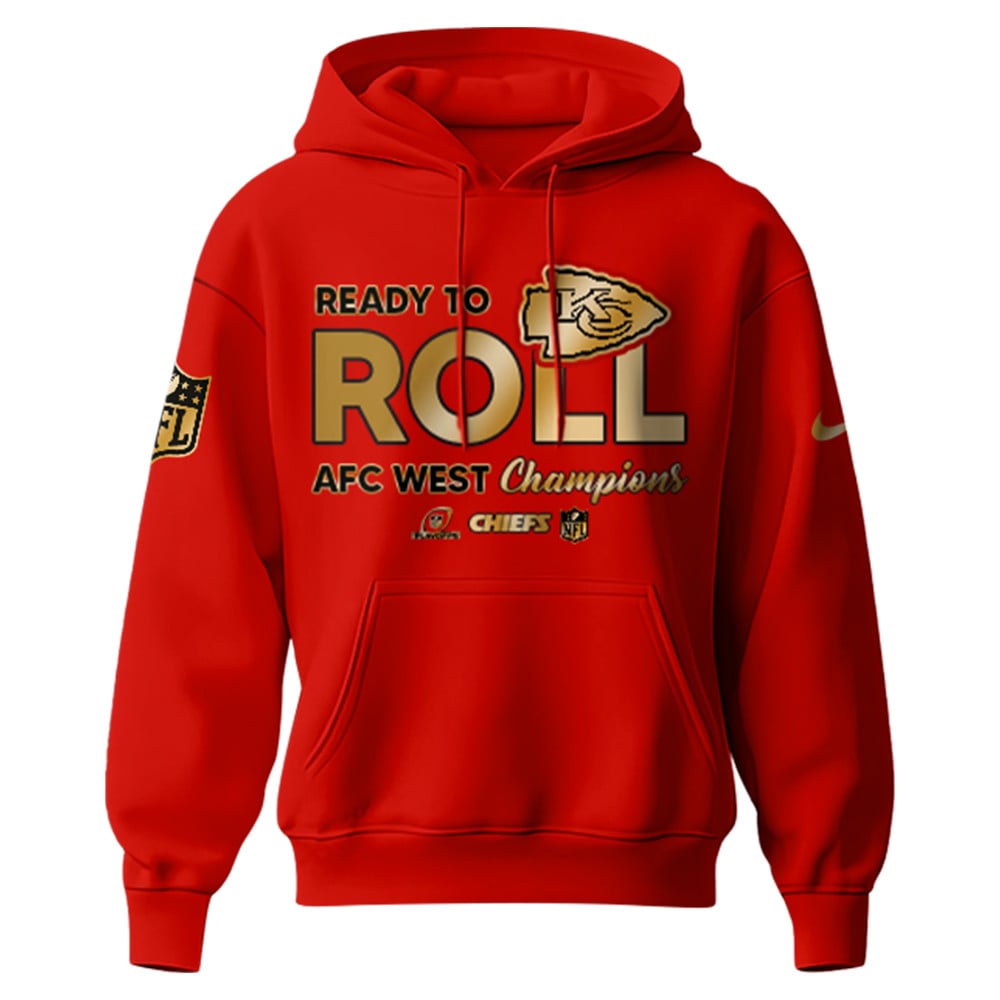 Alternative view of Chiefs Red ‘Ready to Roll’ Hoodie - Chiefs ‘Ready to Roll’ Red Hoodie