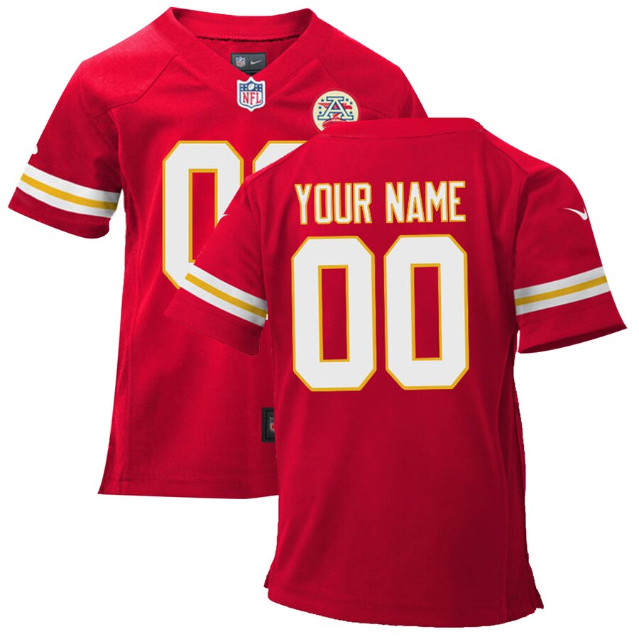 Chiefs Red Youth Jersey - Chiefs Red Youth Custom Jersey - Nike NFL